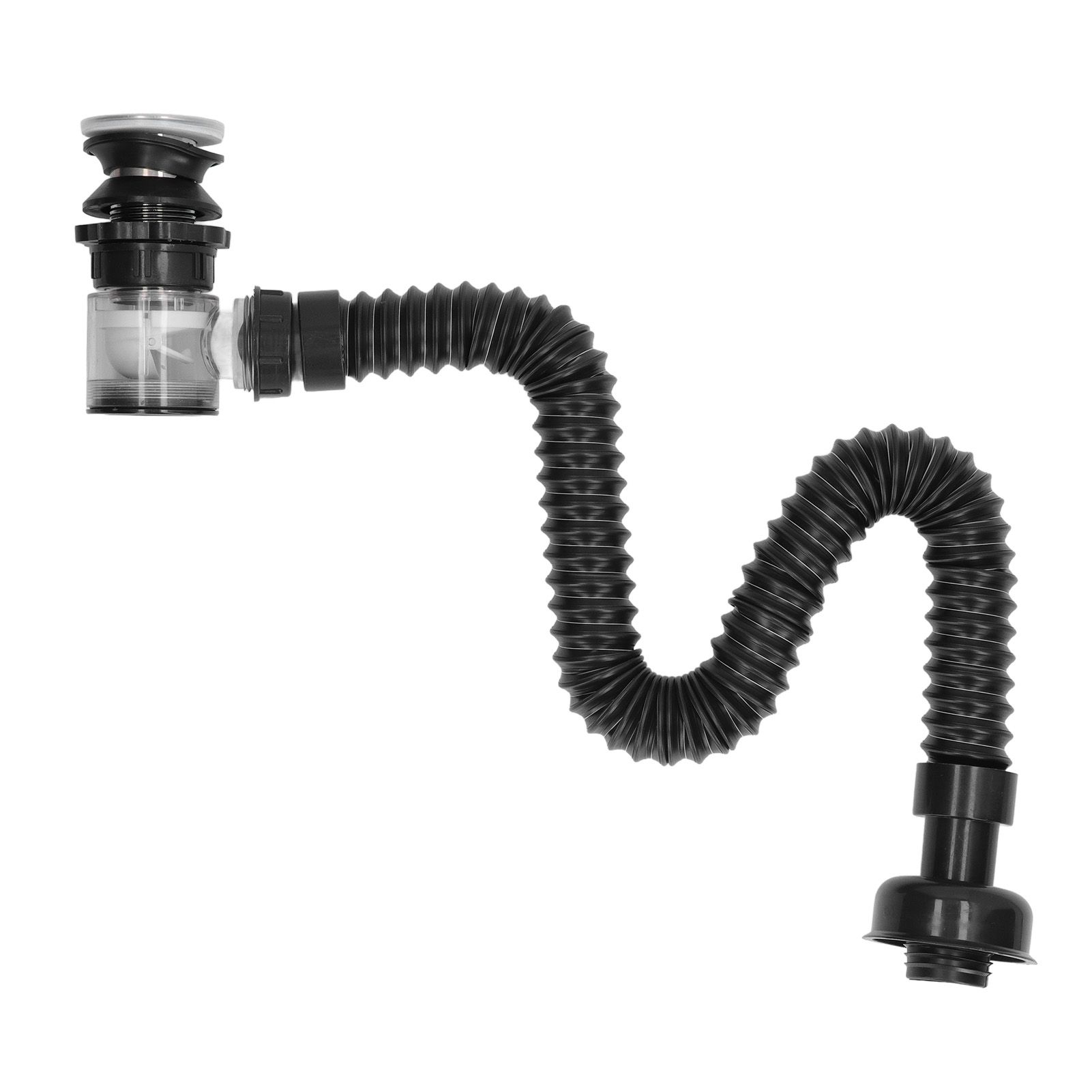 Integrated Wash Basin Sink Drain Pipe Stainless Steel Expandable Flexible Sink view 3
