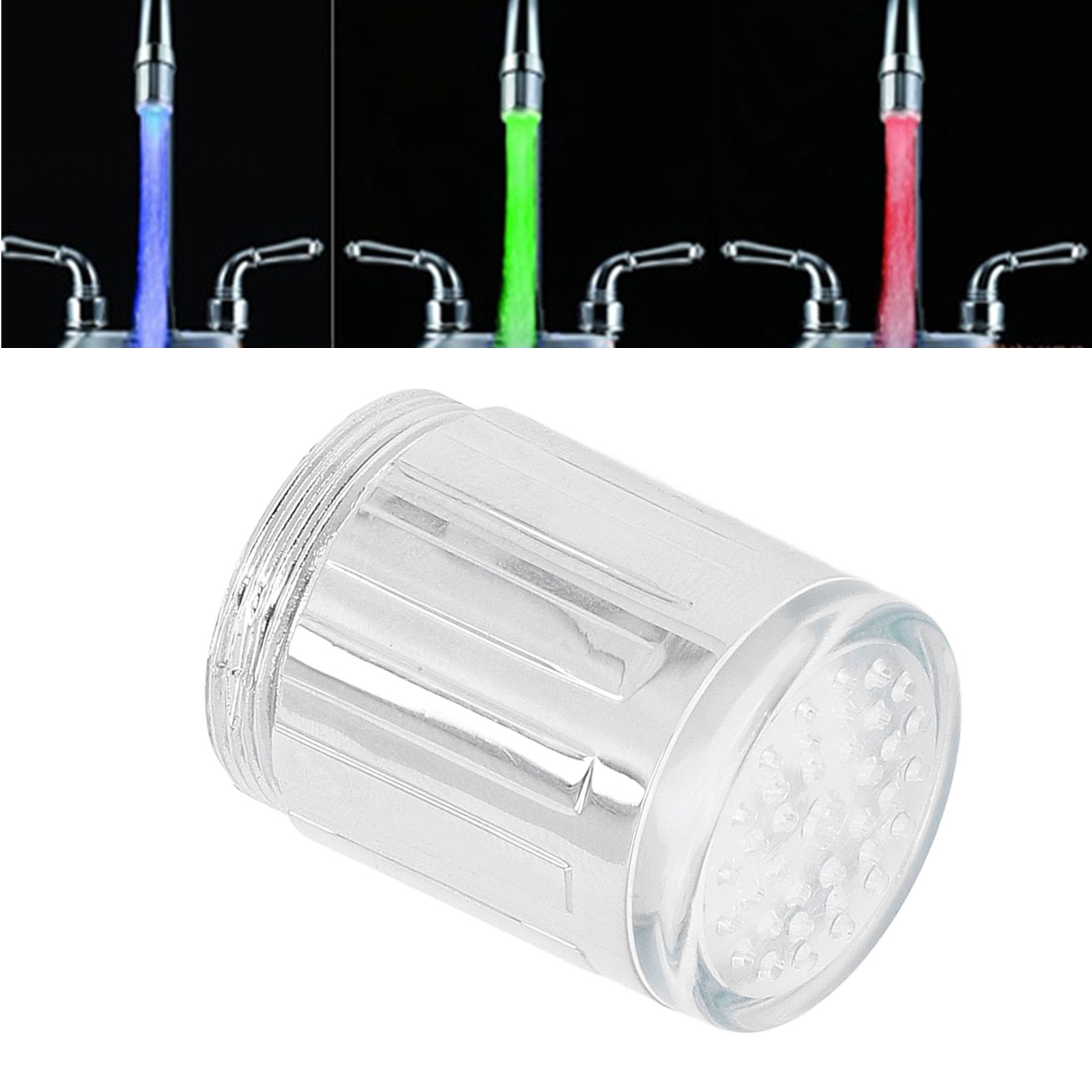 LED Luminous Faucet Tap Nozzle RGB Color Change Temperature Control for view 12