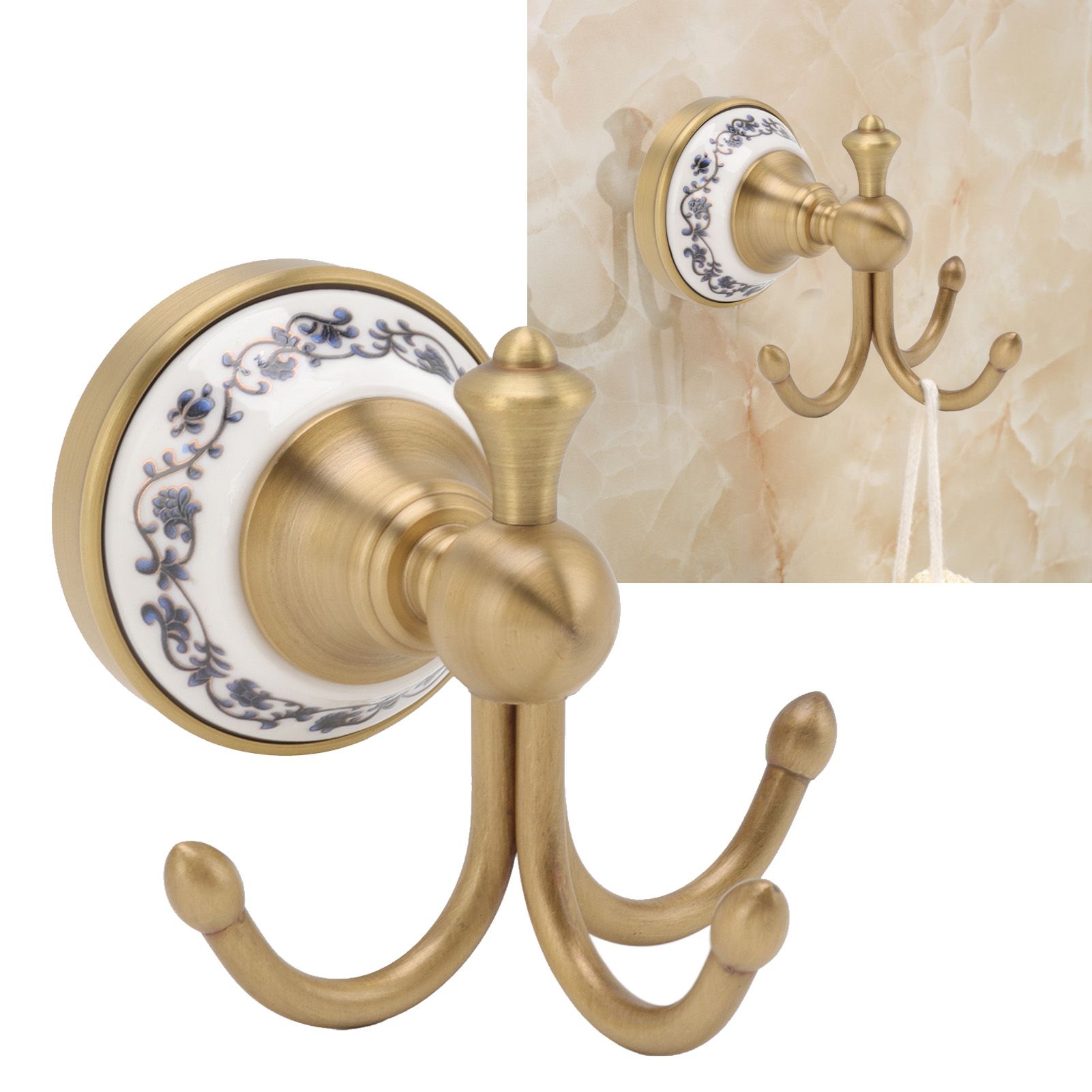 Wall Mounted Bathroom Coat Hook Beautiful Decorative Elegant Clothing Robe view 11
