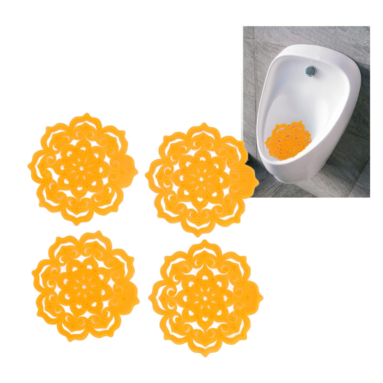 4Pcs Urinal Screen Deodorizer Anti Splash Urinal Screen Cakes for Bathroom view 11