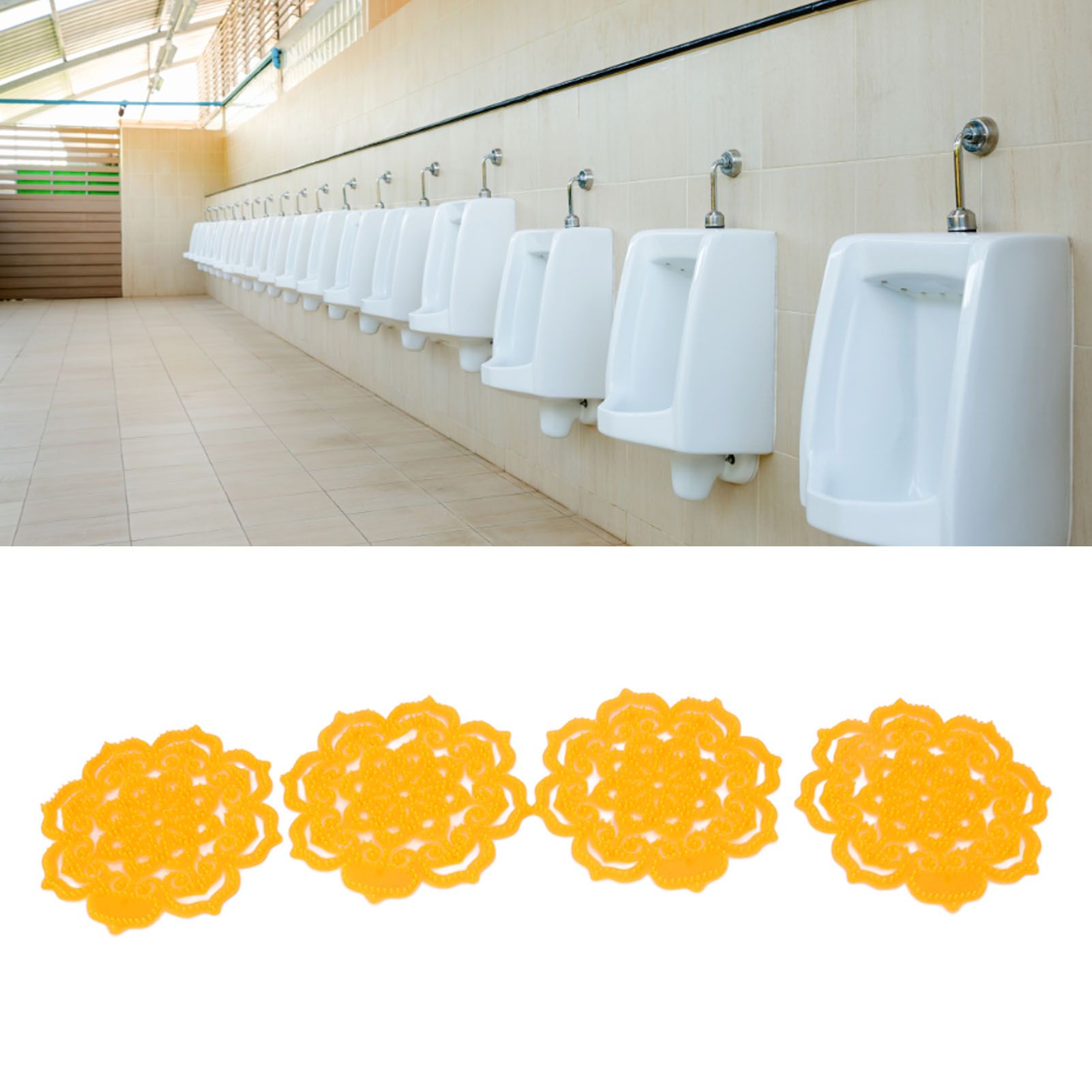 4Pcs Urinal Screen Deodorizer Anti Splash Urinal Screen Cakes for Bathroom view 12