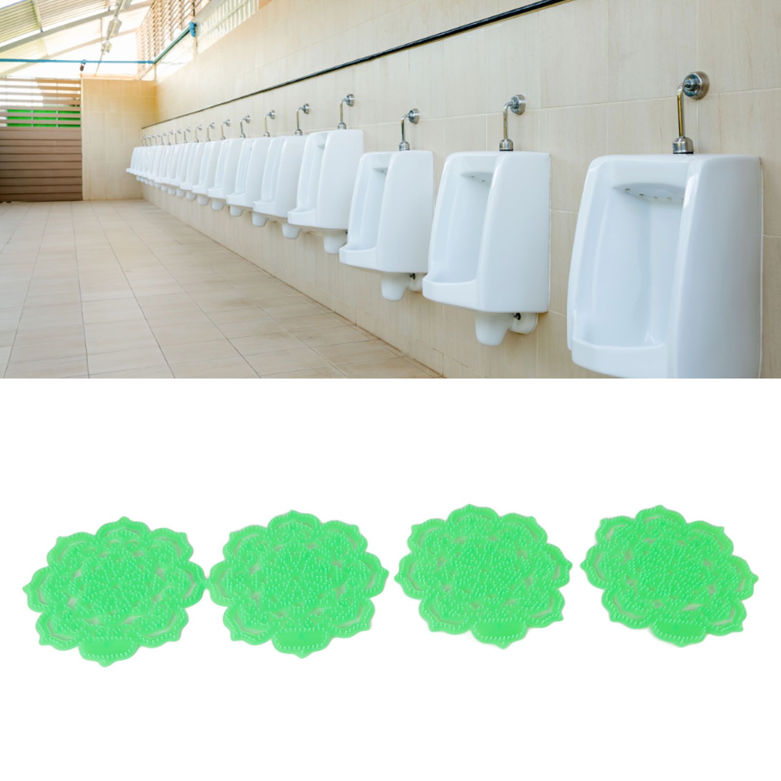 4pcs Urinal Screen Odor Proof Urinal Screen Deodorizer Urinal Splash Reducing view 11