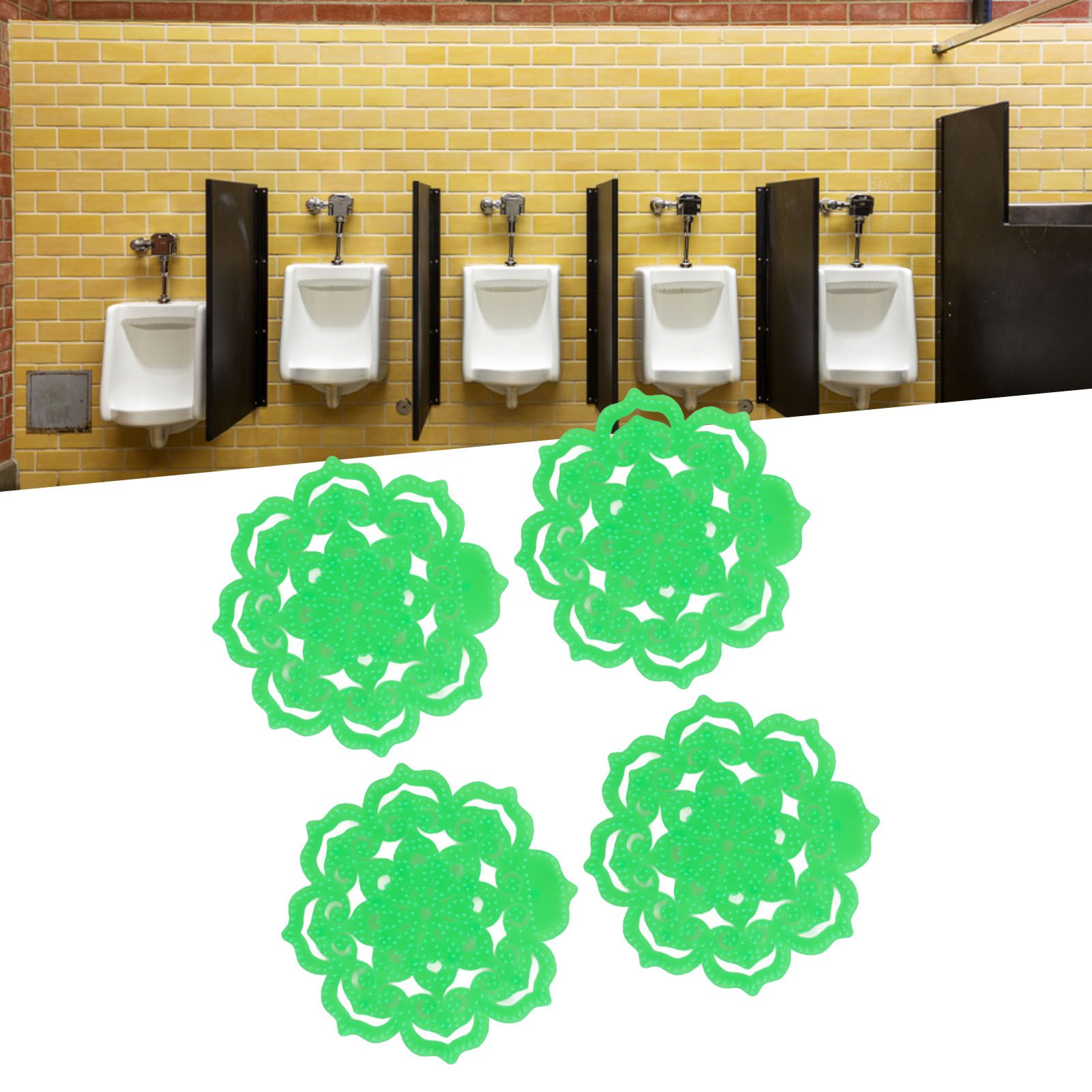 4pcs Urinal Screen Odor Proof Urinal Screen Deodorizer Urinal Splash Reducing view 12