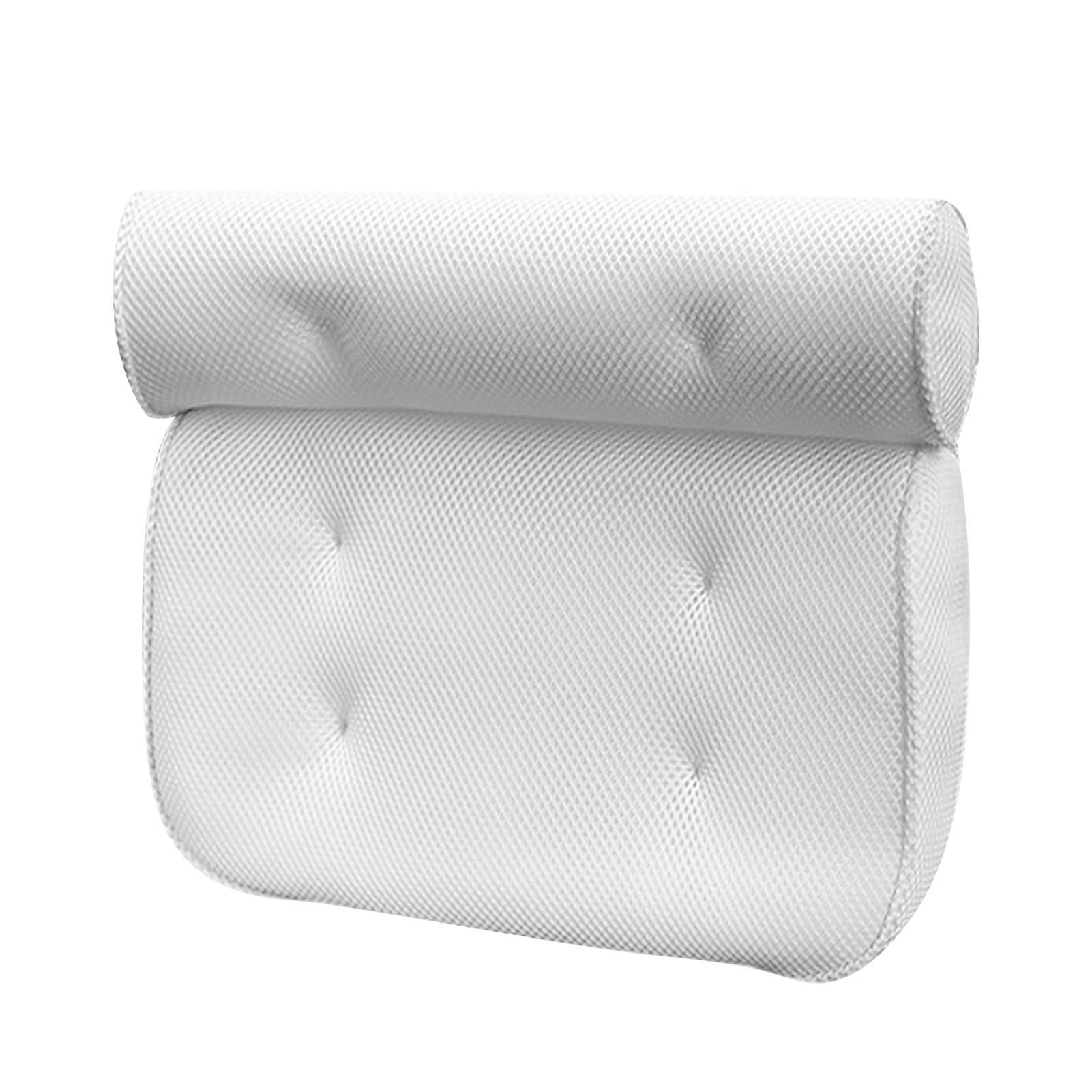 Bath Pillow 3D Mesh Fabric Soft Bathtub Pillow with Suction Cups Spa Bathtub