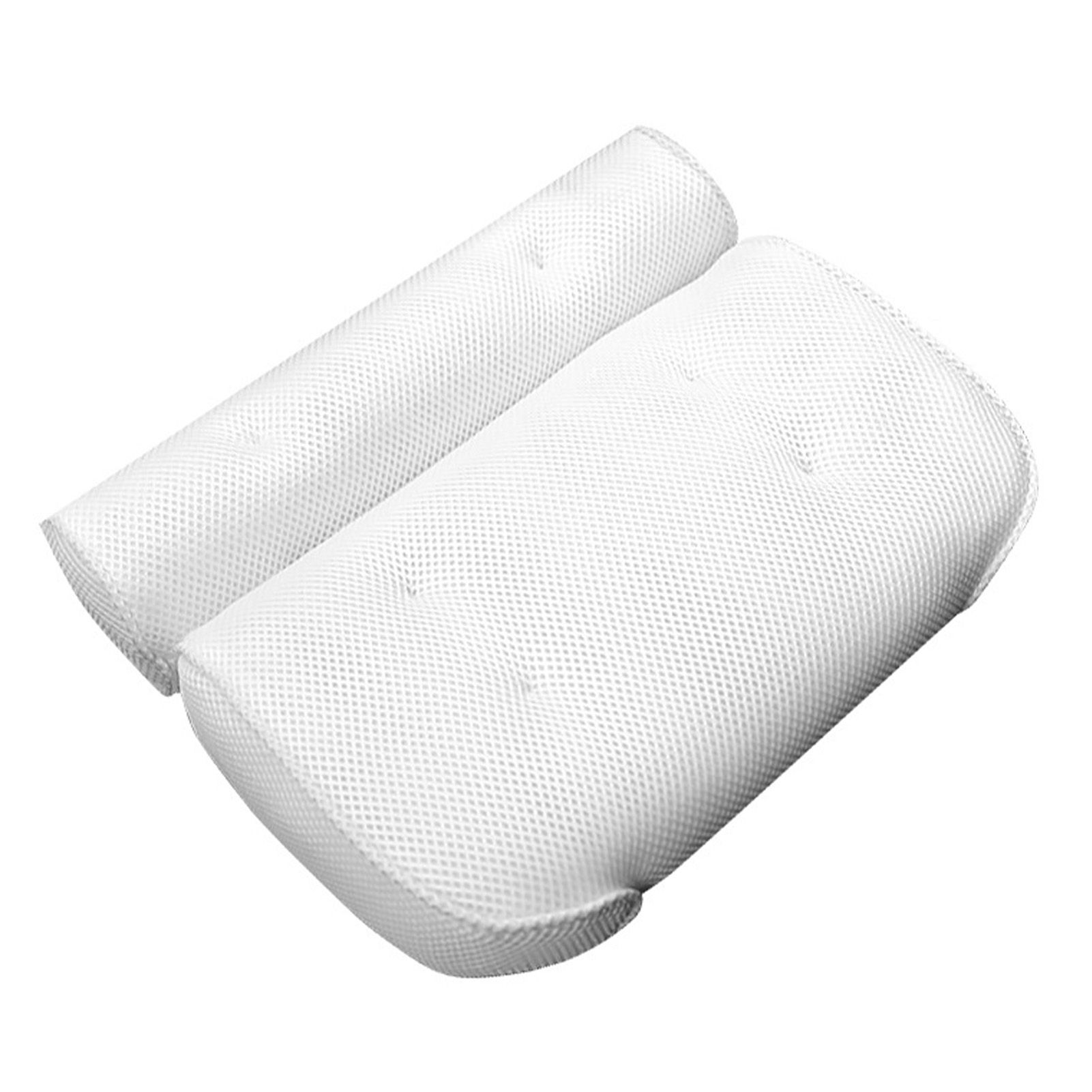 Bath Pillow 3D Mesh Fabric Soft Bathtub Pillow with Suction Cups Spa Bathtub view 4