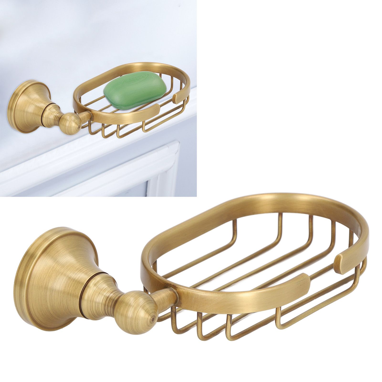 Wall Soap Dish Bottom Hollow Design Retro Style Keeping Tidy Decorative view 11