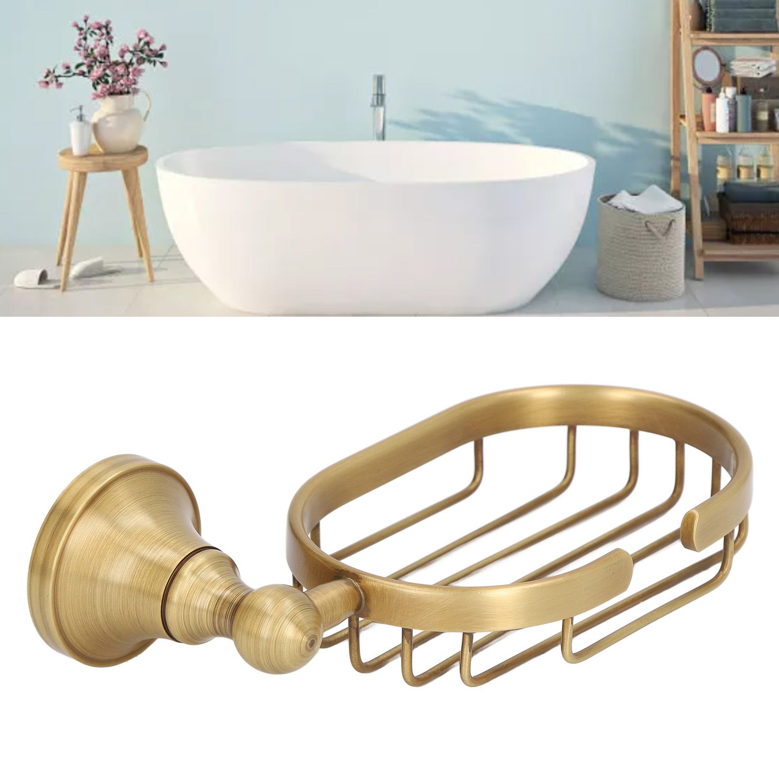 Wall Soap Dish Bottom Hollow Design Retro Style Keeping Tidy Decorative view 12