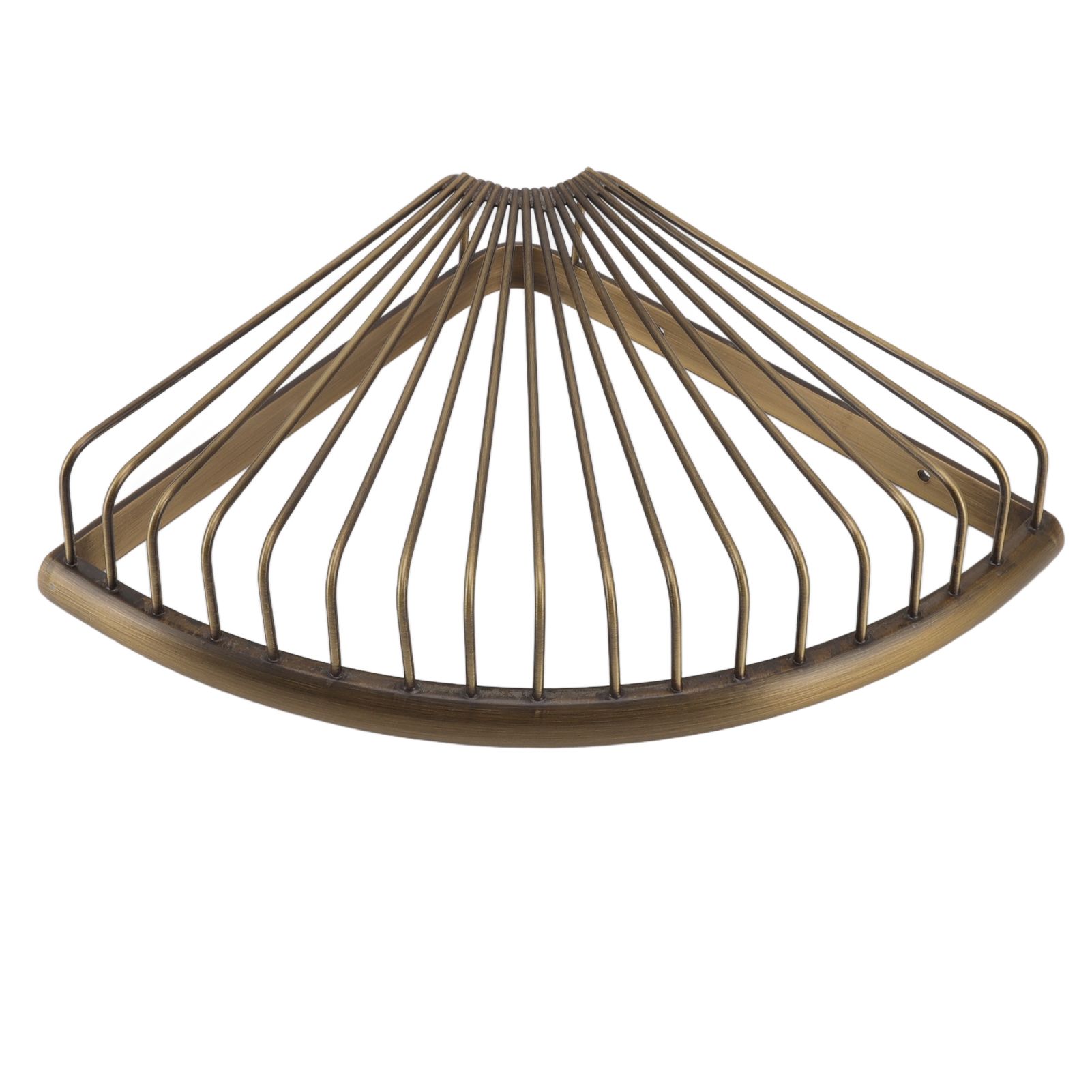 Vintage Corner Shower Caddy Brass Triangular Storage Rack Shelf Bathroom view 10