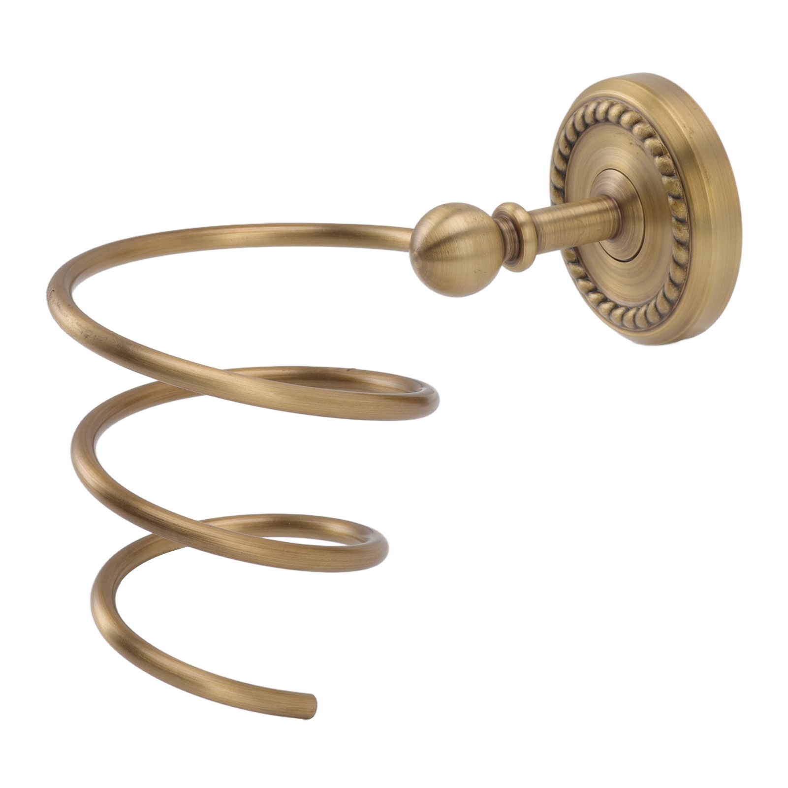 Hair Dryer Holder Antique Brass Hair Care Tools Holder Wall Mount Bronze view 2
