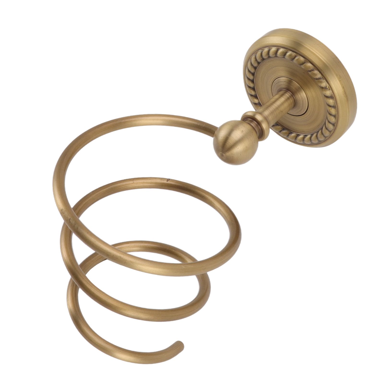 Hair Dryer Holder Antique Brass Hair Care Tools Holder Wall Mount Bronze view 7