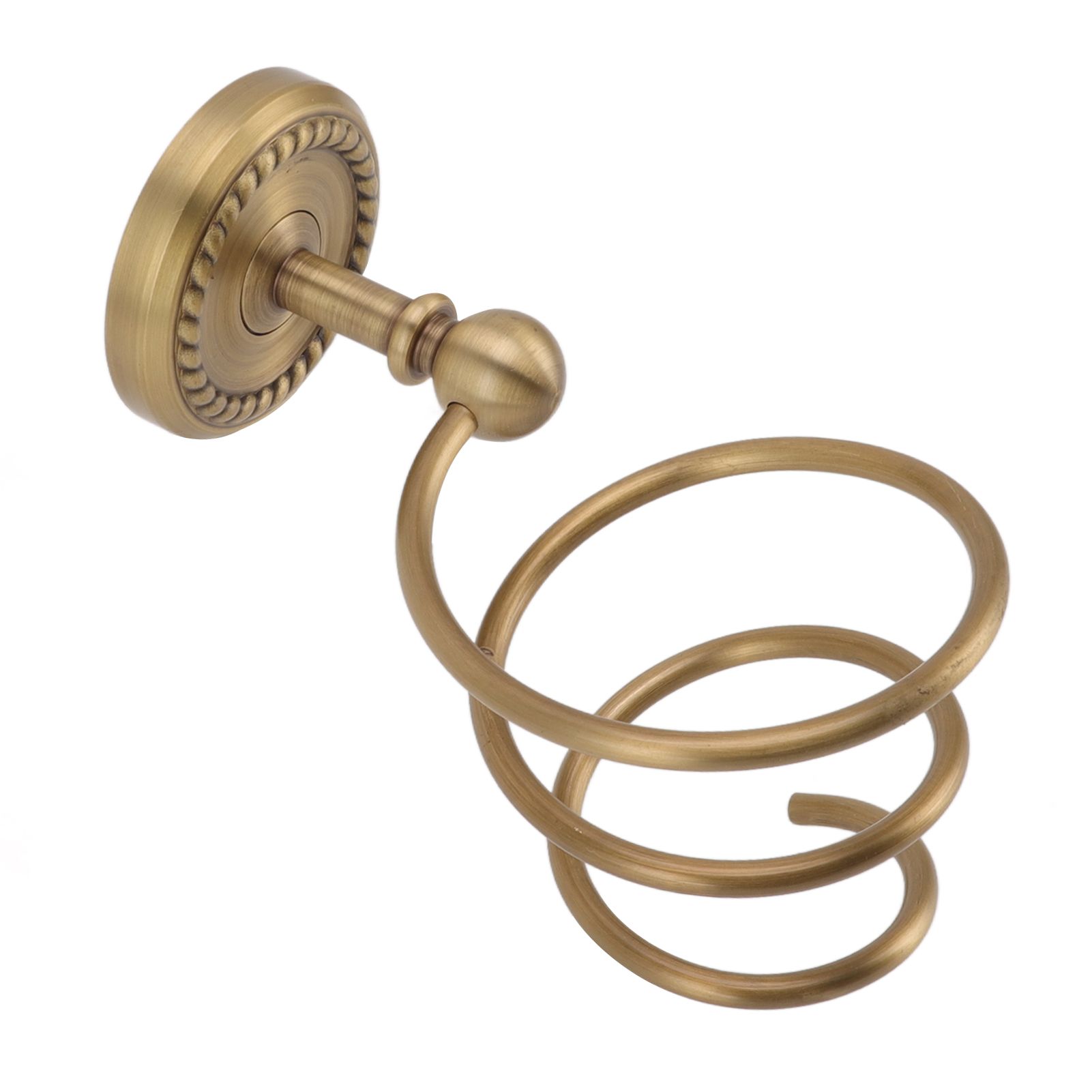 Hair Dryer Holder Antique Brass Hair Care Tools Holder Wall Mount Bronze view 8