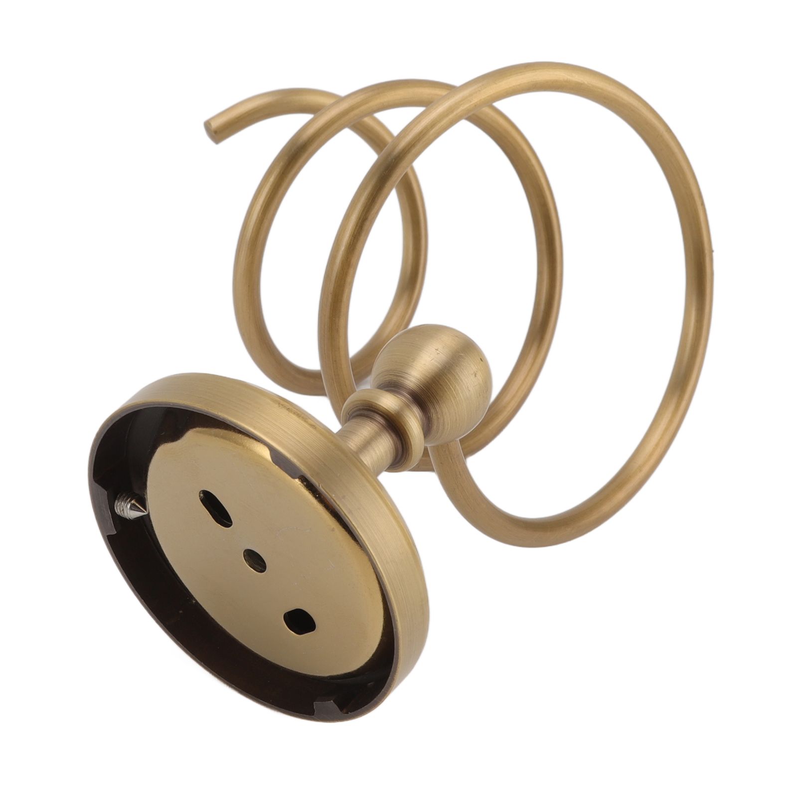 Hair Dryer Holder Antique Brass Hair Care Tools Holder Wall Mount Bronze view 10