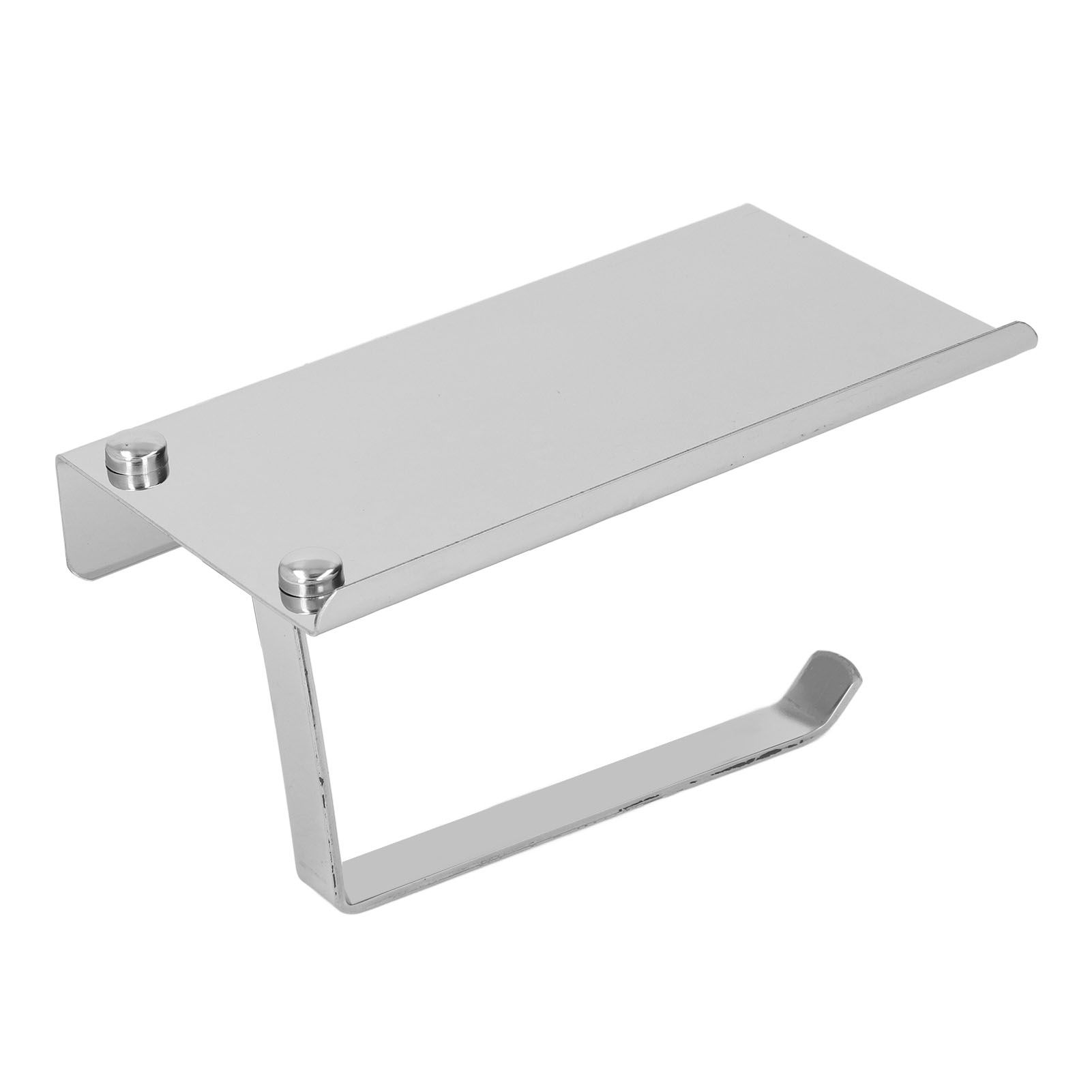 Paper Towel Holder Stainless Steel Punch Free Dual Use Toilet Paper Dispenser view 6