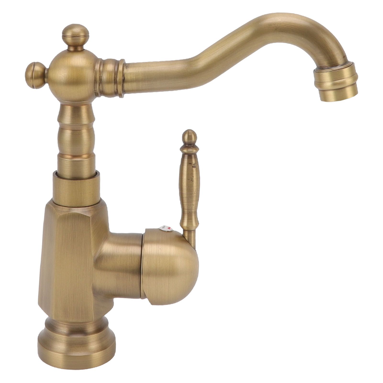 Bathroom Sink Faucet Antique Brass Vanity Mixer Faucet Tap Heightening Single view 2