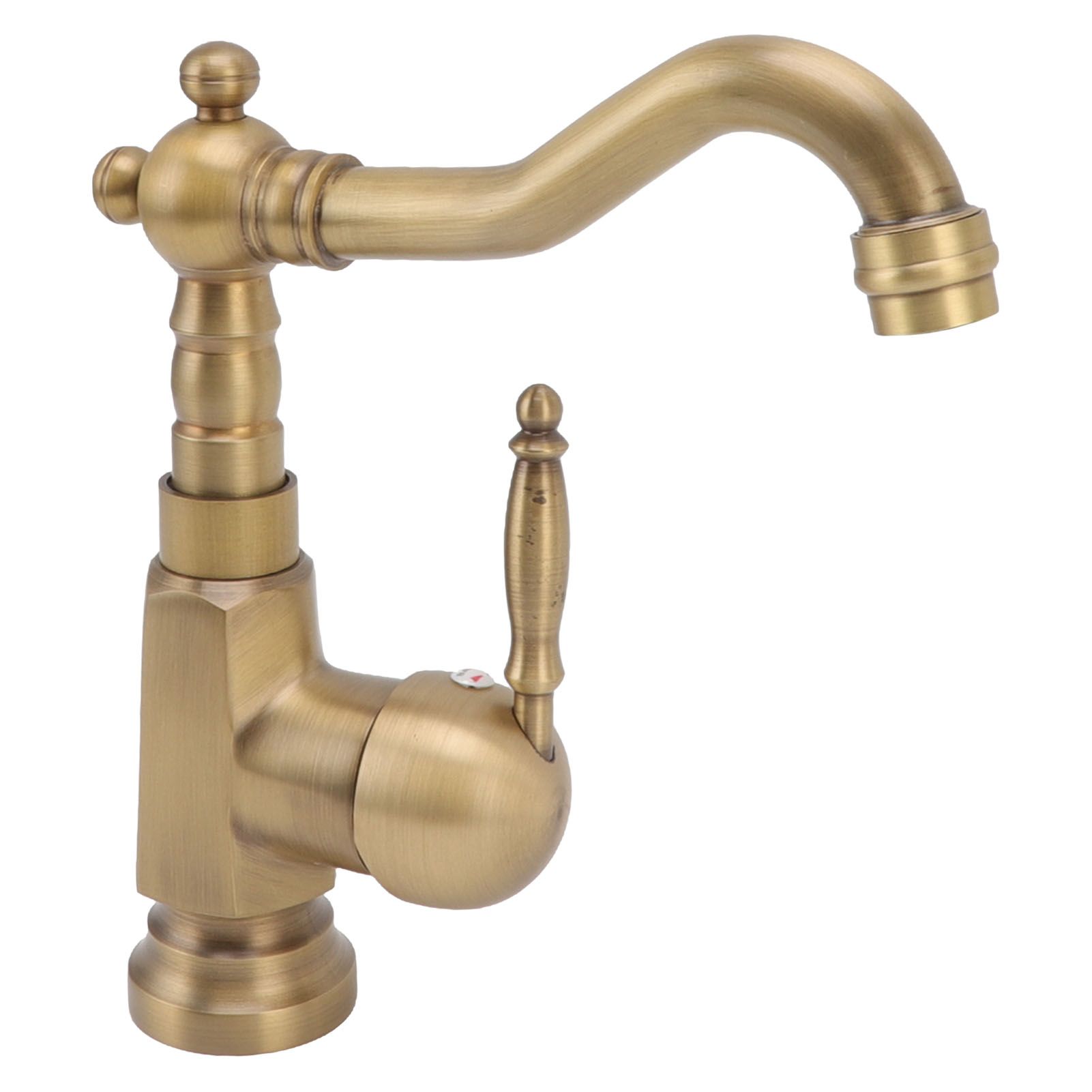 Bathroom Sink Faucet Antique Brass Vanity Mixer Faucet Tap Heightening Single view 3