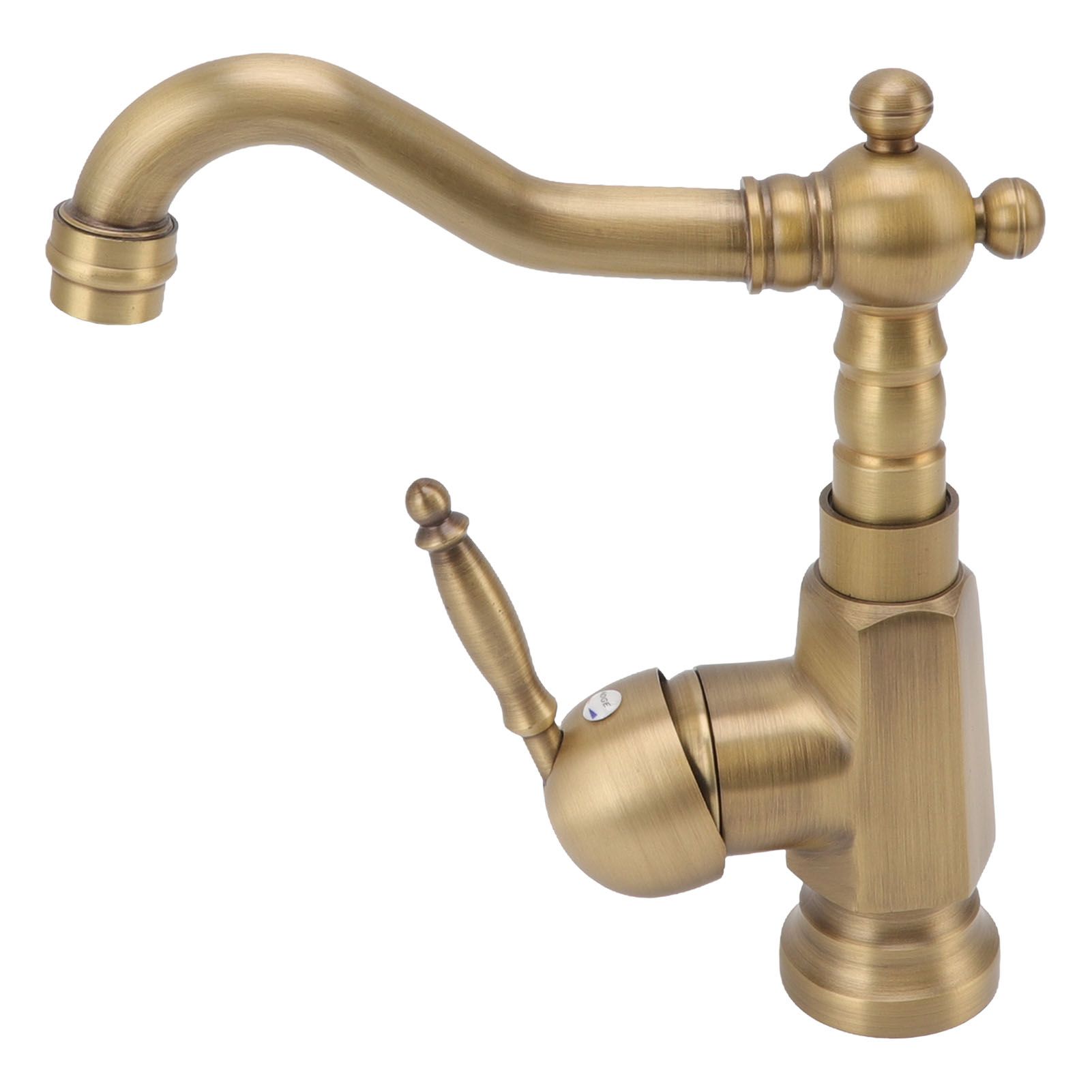 Bathroom Sink Faucet Antique Brass Vanity Mixer Faucet Tap Heightening Single view 5