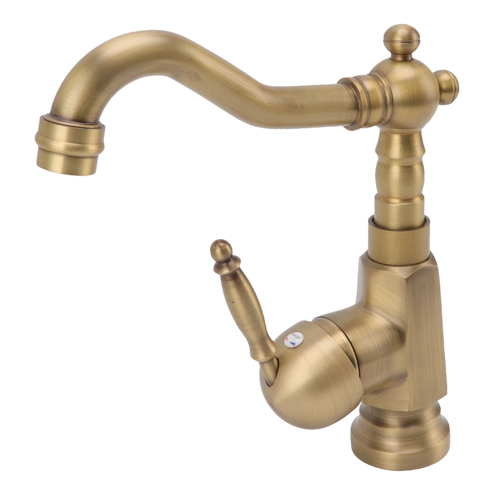 Bathroom Sink Faucet Antique Brass Vanity Mixer Faucet Tap Heightening Single view 6