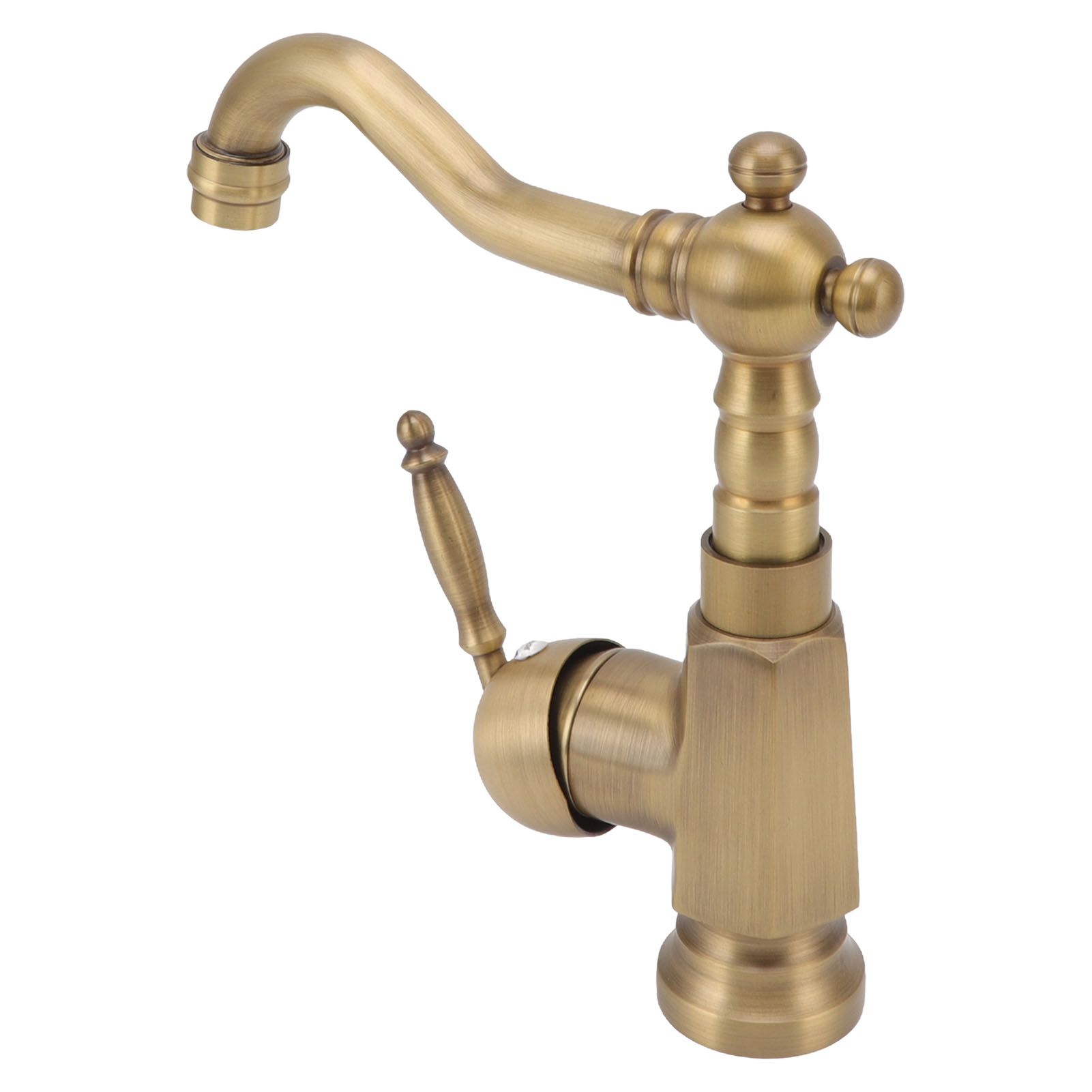 Bathroom Sink Faucet Antique Brass Vanity Mixer Faucet Tap Heightening Single view 7