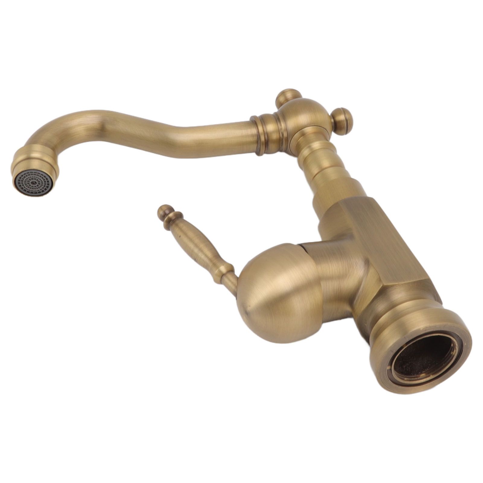 Bathroom Sink Faucet Antique Brass Vanity Mixer Faucet Tap Heightening Single view 9
