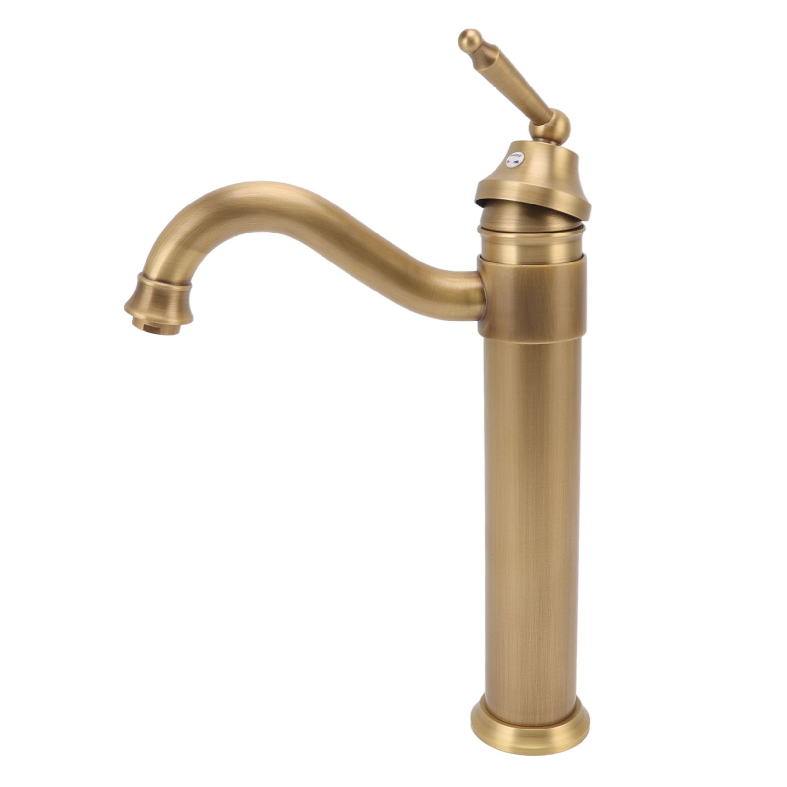 High Sink Faucet Copper Retro Industrial Single Handle Cold Hot Water Mixer view 2