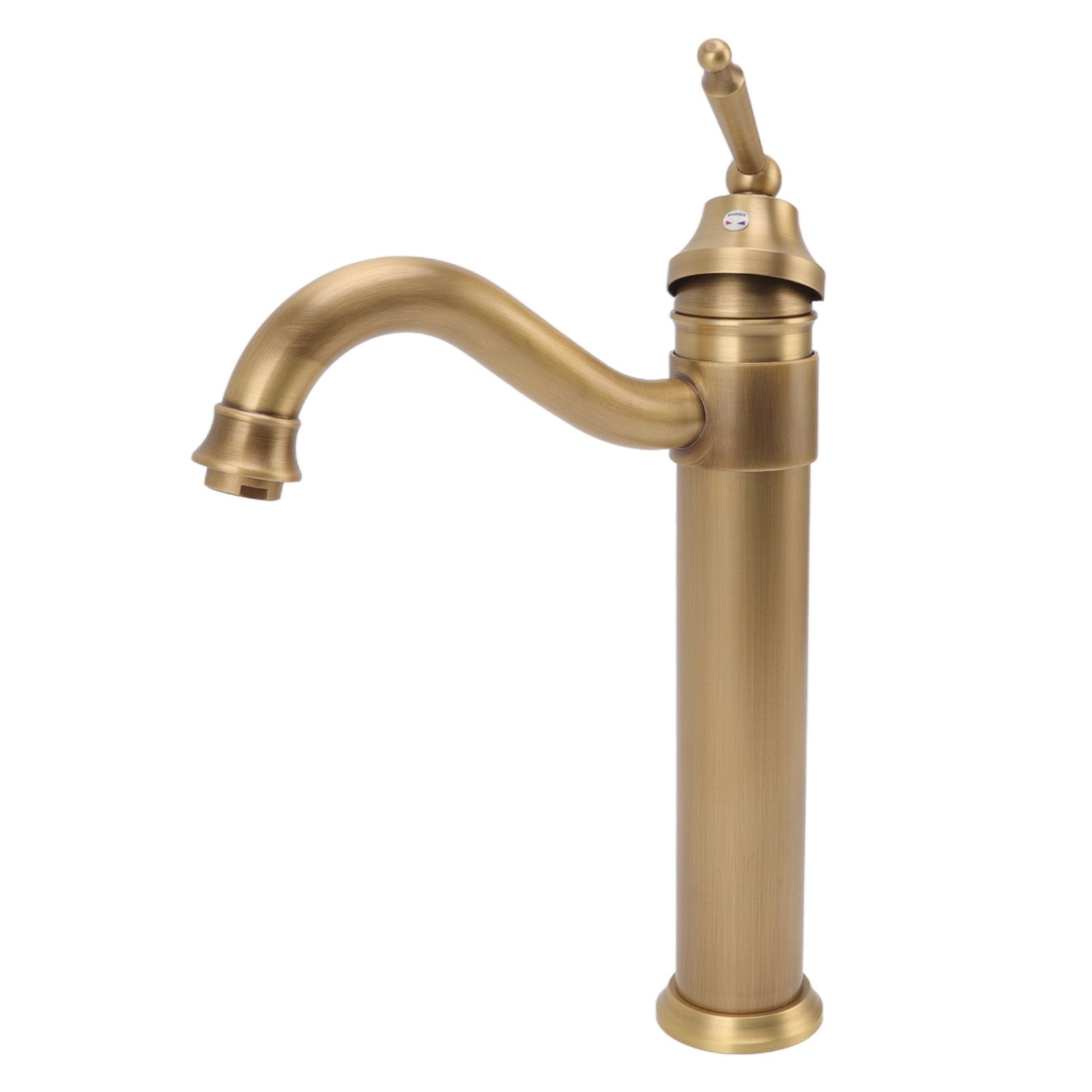 High Sink Faucet Copper Retro Industrial Single Handle Cold Hot Water Mixer view 6