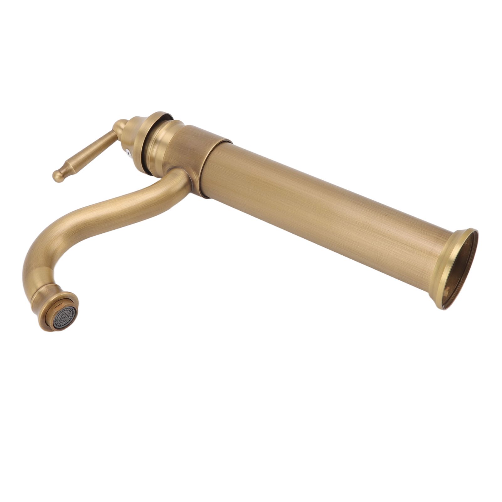 High Sink Faucet Copper Retro Industrial Single Handle Cold Hot Water Mixer view 8