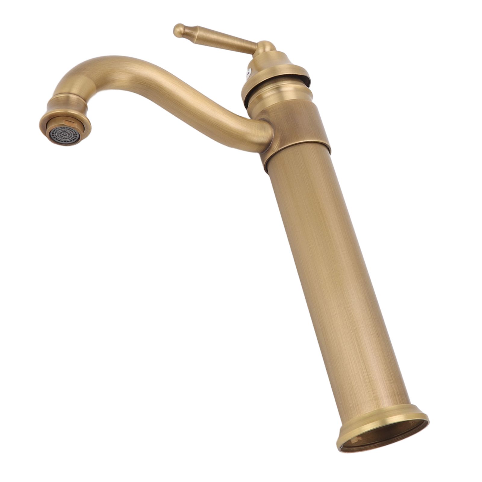 High Sink Faucet Copper Retro Industrial Single Handle Cold Hot Water Mixer view 10