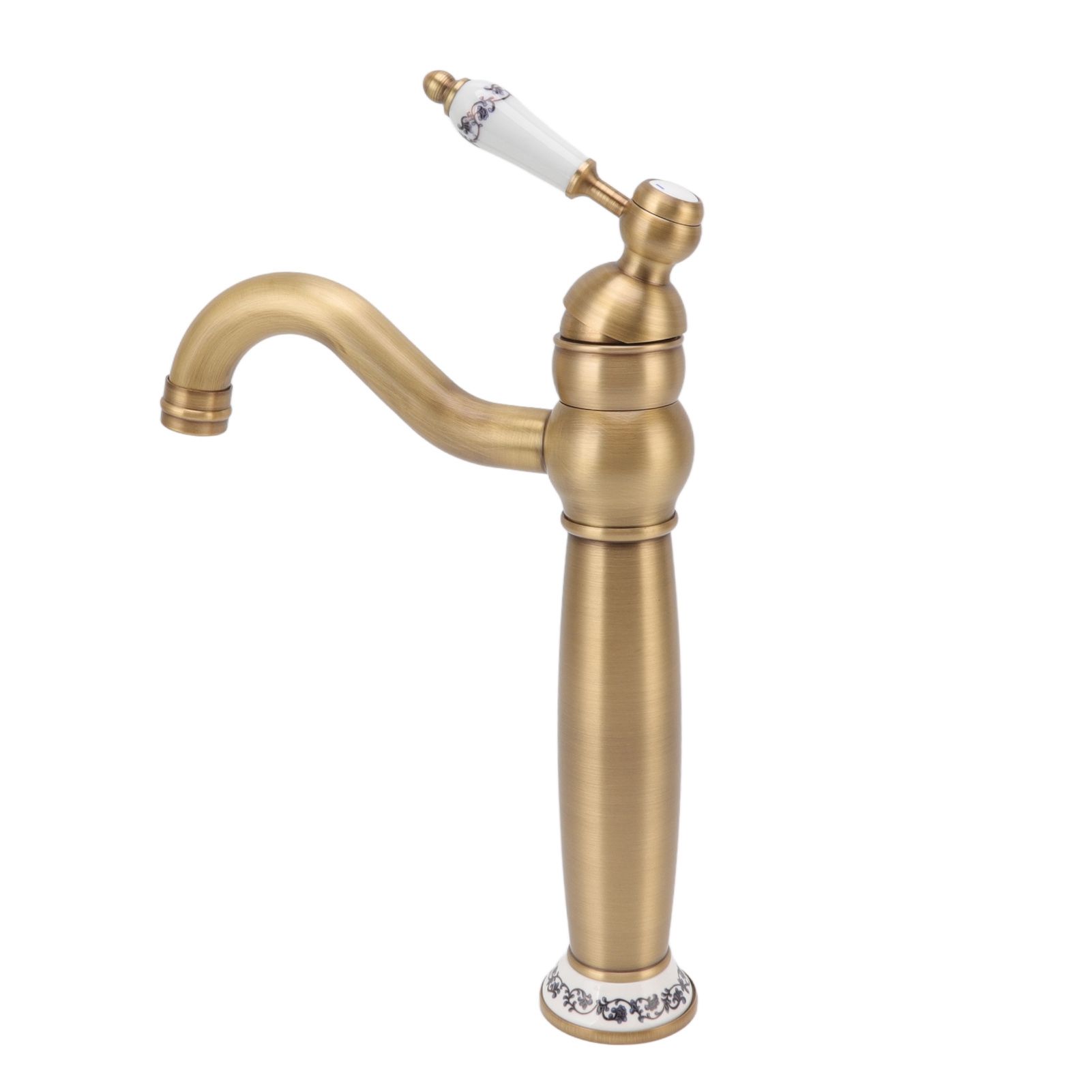 Bathroom Faucet Antique Single Span European Style Brass Basin Mixed Tap for view 2