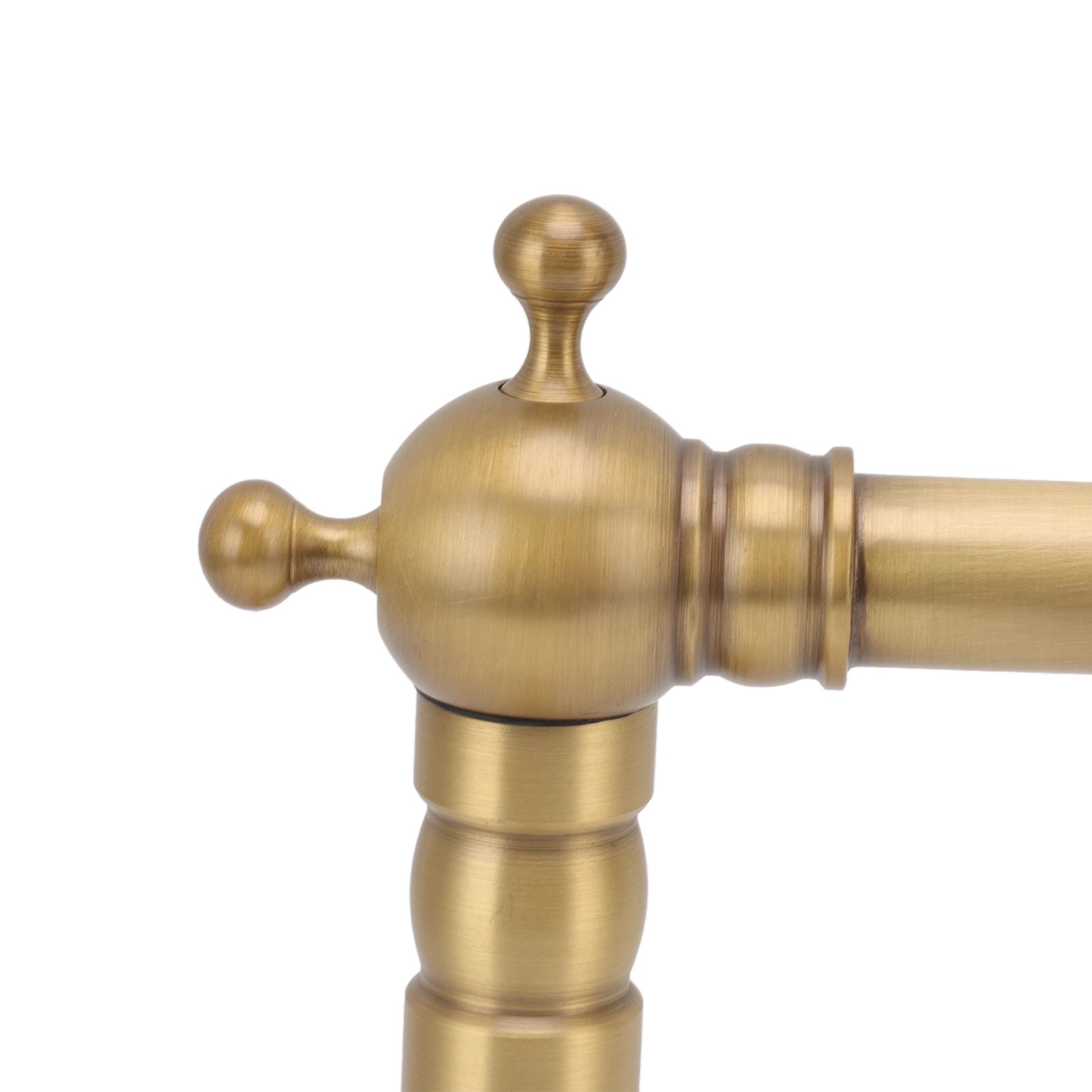 European Antique Brass Bathroom Faucet Double Handle Cross Knob Kitchen Faucet view 15