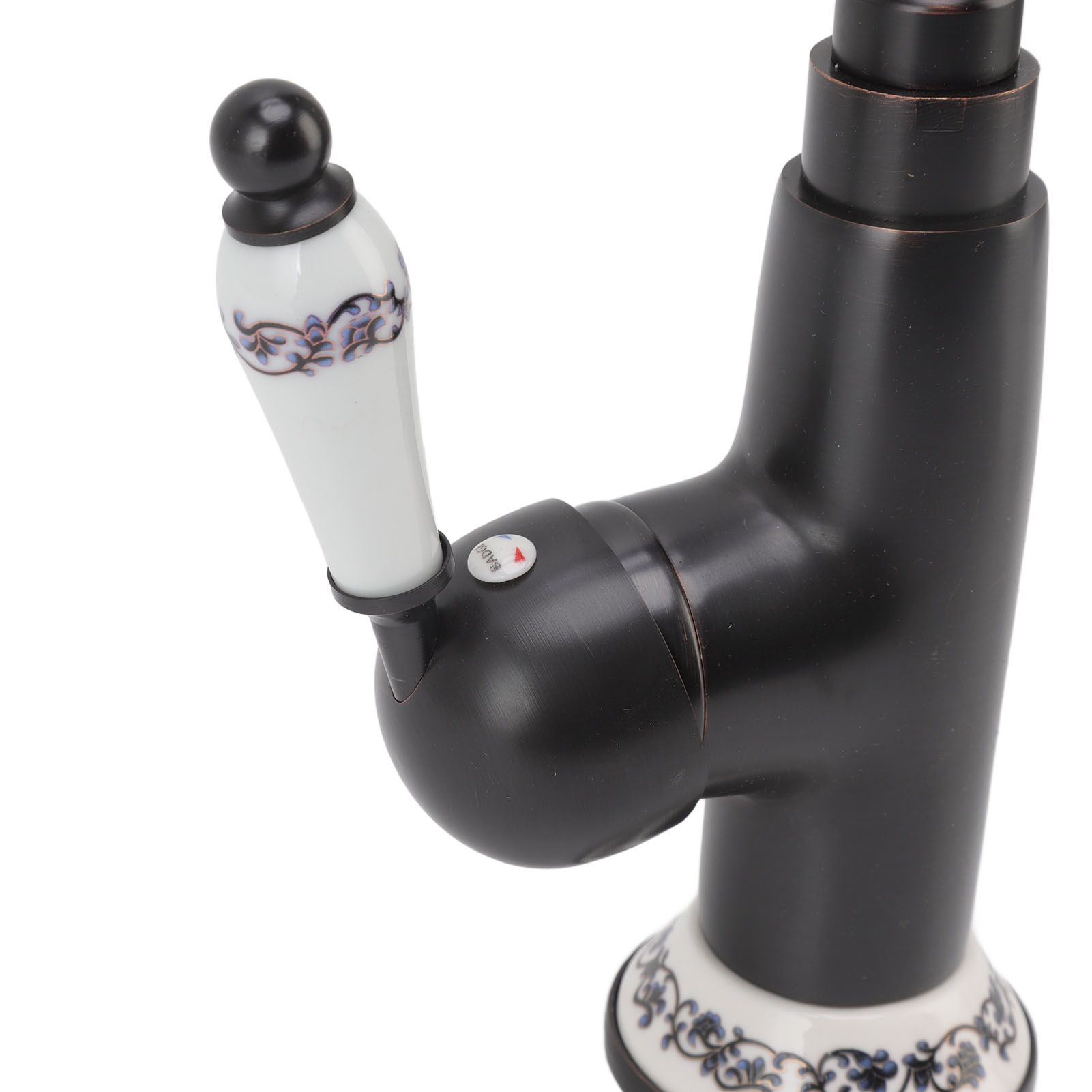 Antique Faucet Retro Style Porcelain Valve Long Spout Sturdy Brass Rotatable view 15