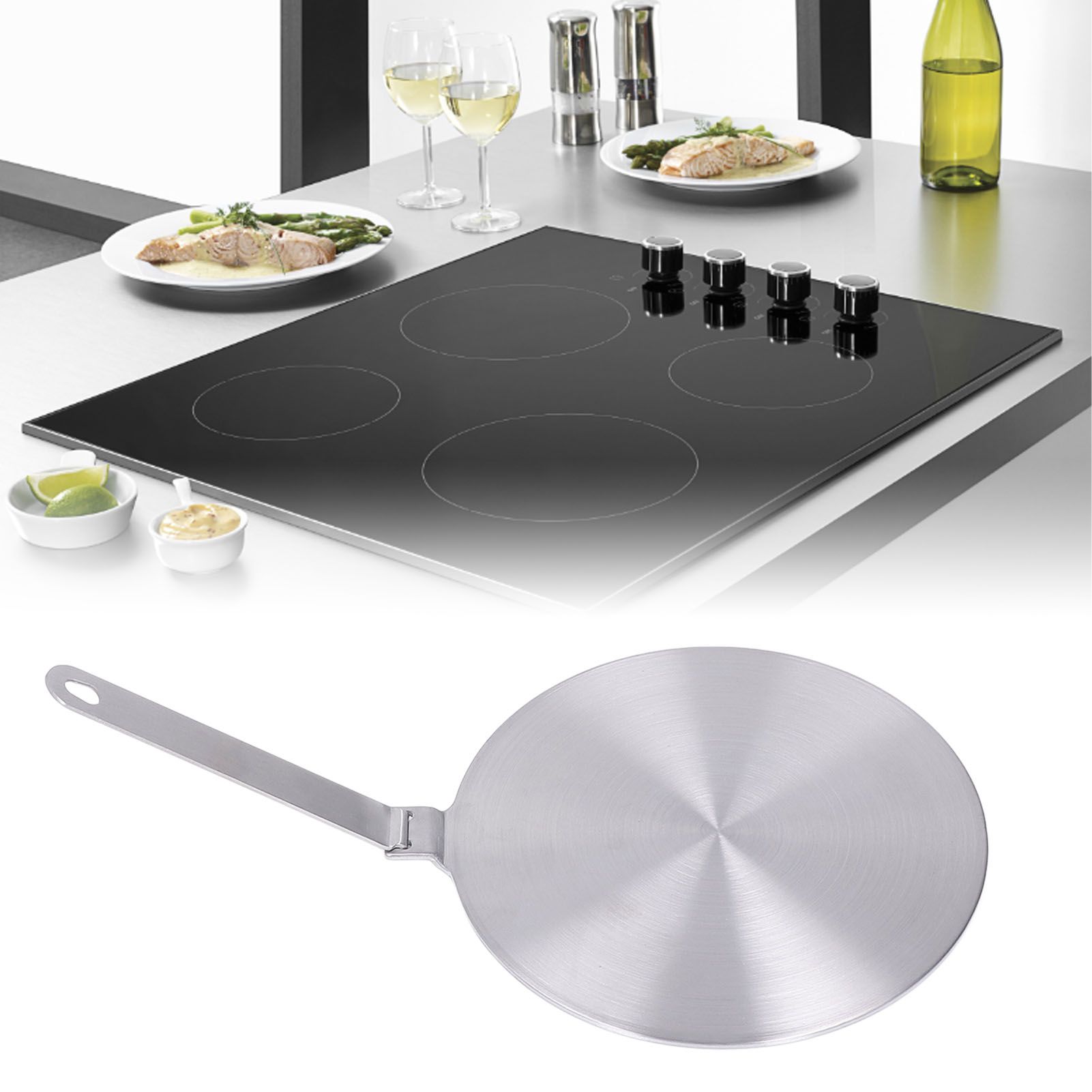 Kitchen Heat Diffuser Stainless Steel With Handle Heat Induction Cooker Plate view 11