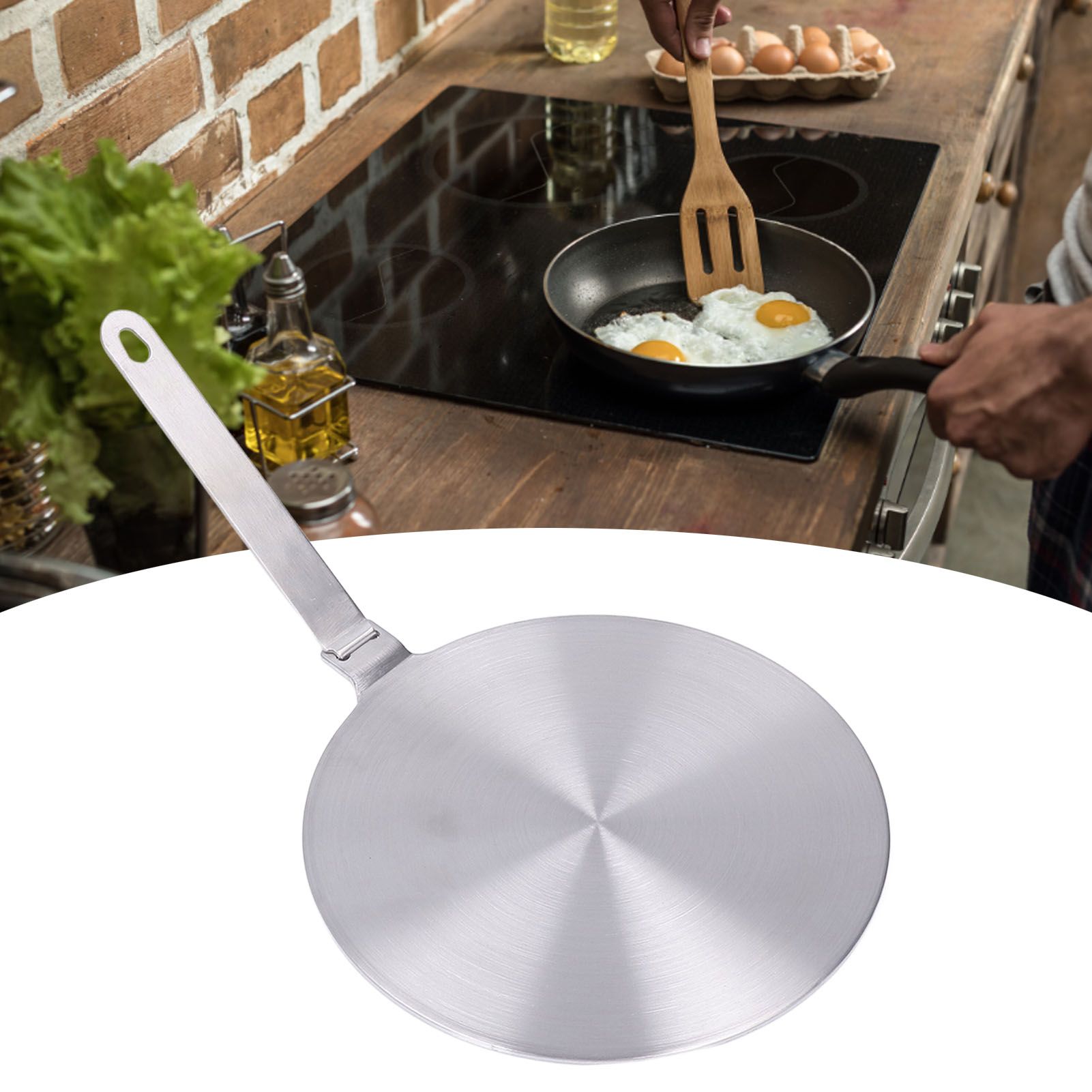 Kitchen Heat Diffuser Stainless Steel With Handle Heat Induction Cooker Plate view 12