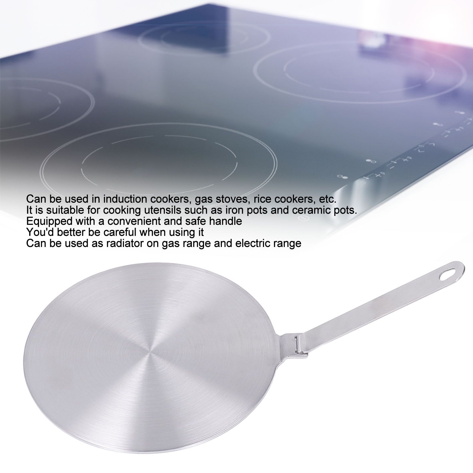 Kitchen Heat Diffuser Stainless Steel With Handle Heat Induction Cooker Plate view 15