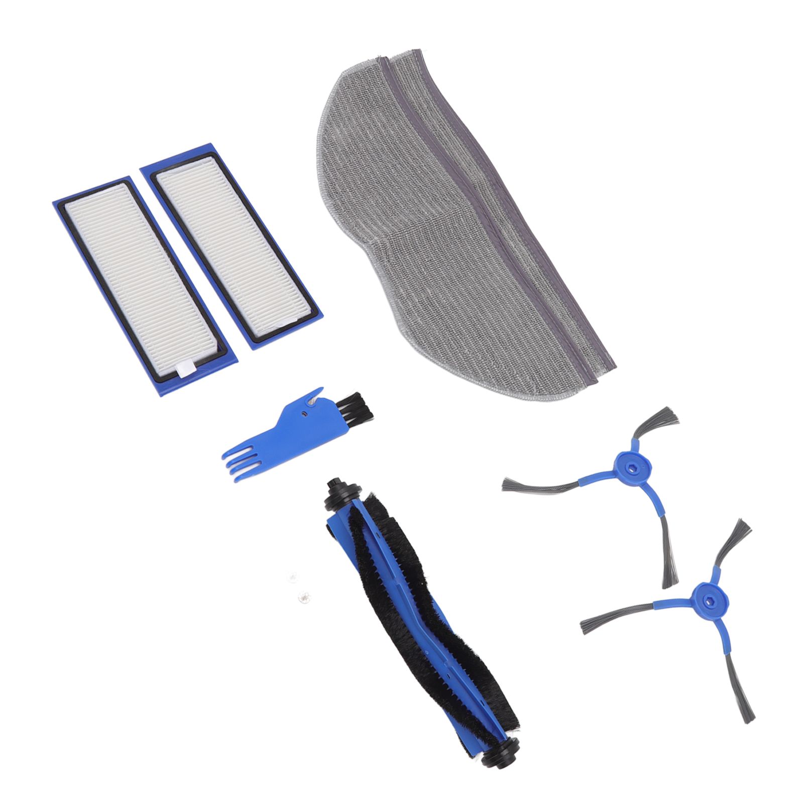 Sweeping Robot Replacement Parts Silicone ABS Main Brush Side Brush Filter Rag view 3