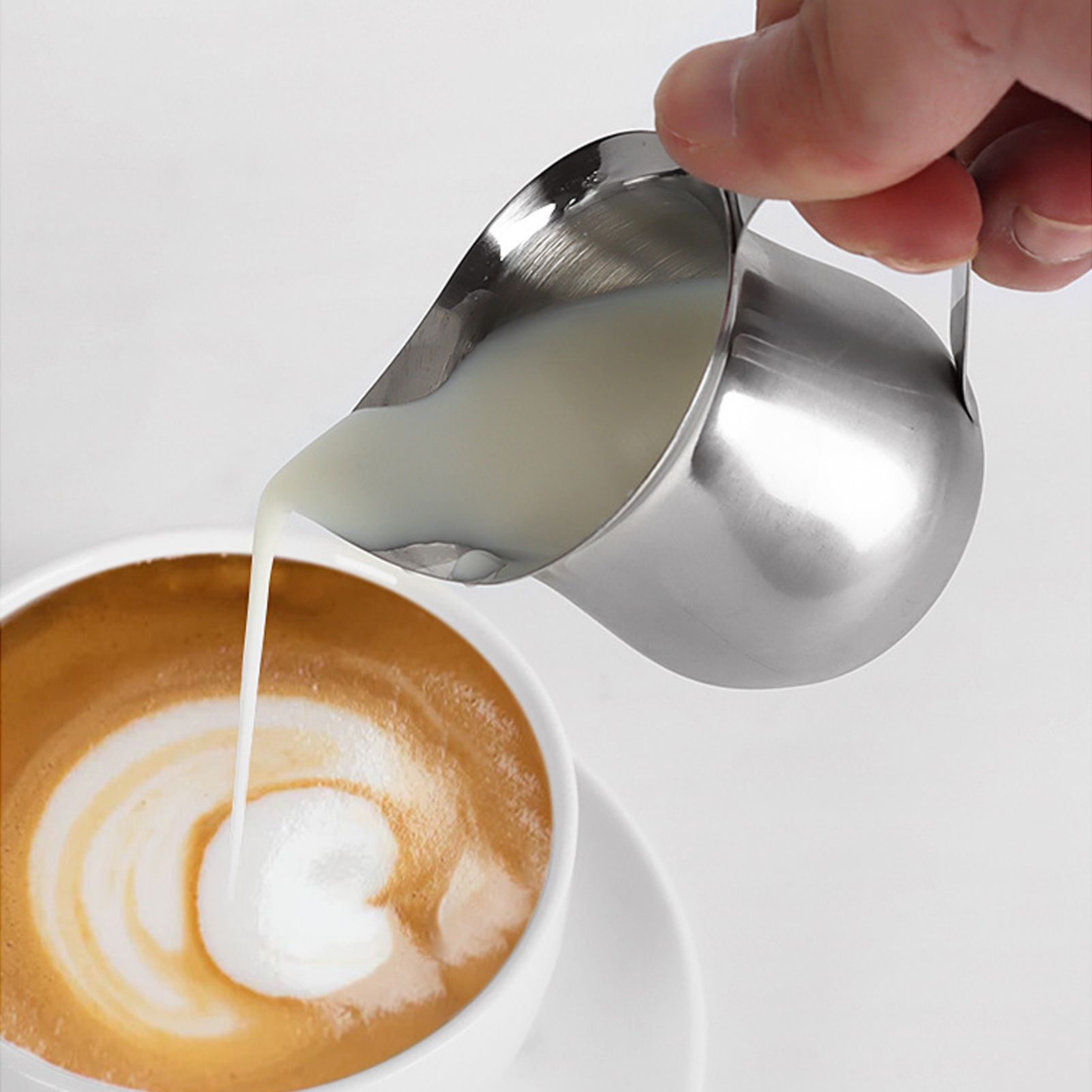 Milk Frothing Pitcher Stainless Steel Ergonomic Milk Frothing Cup Jug Steaming view 11
