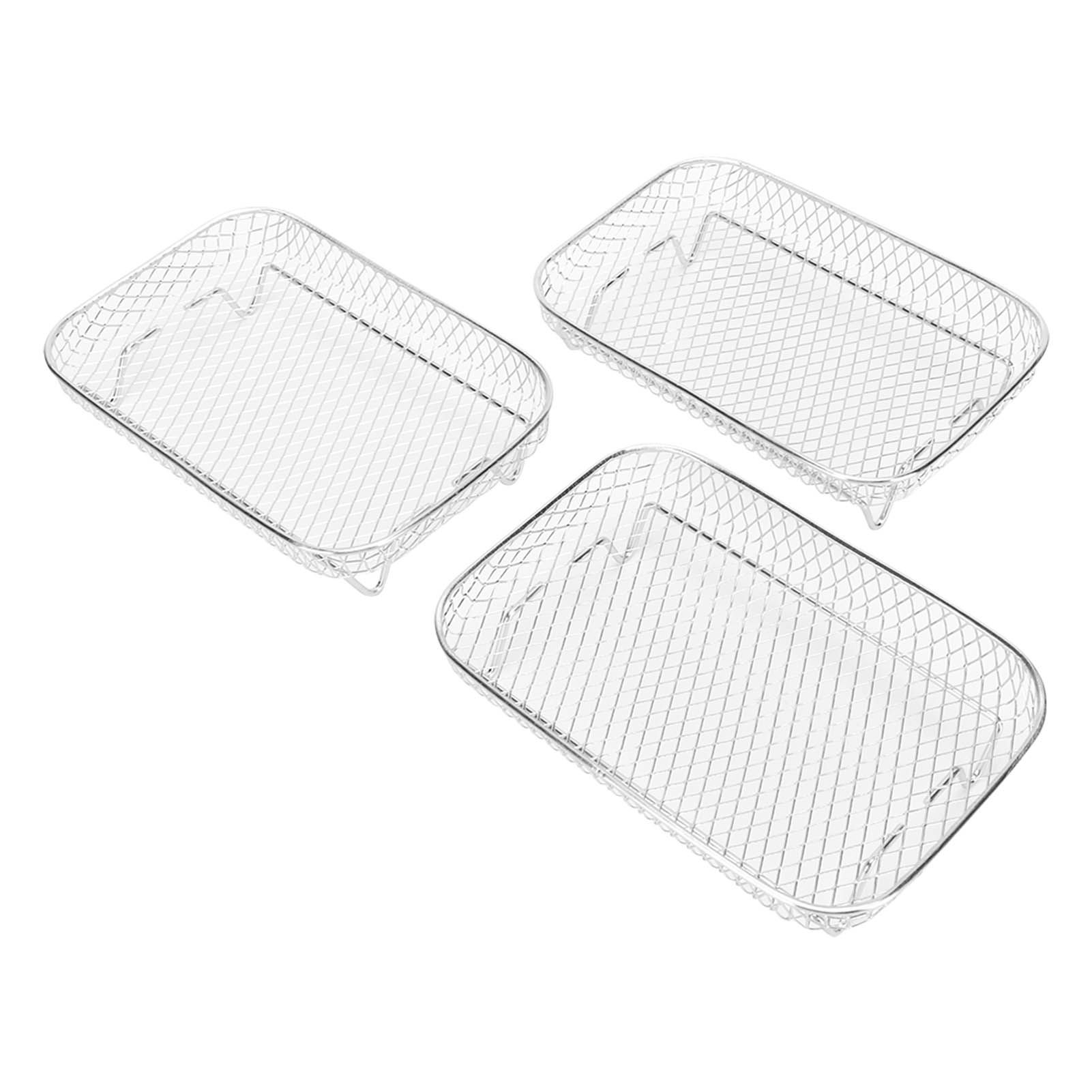 3 Layer Fryer Grilling Rack Stainless Steel Fryer Stakable Racks Household view 3