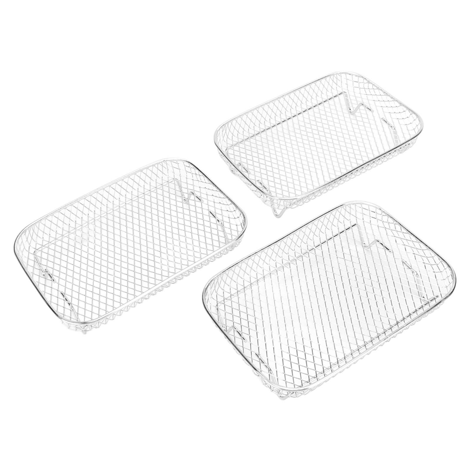 3 Layer Fryer Grilling Rack Stainless Steel Fryer Stakable Racks Household view 4