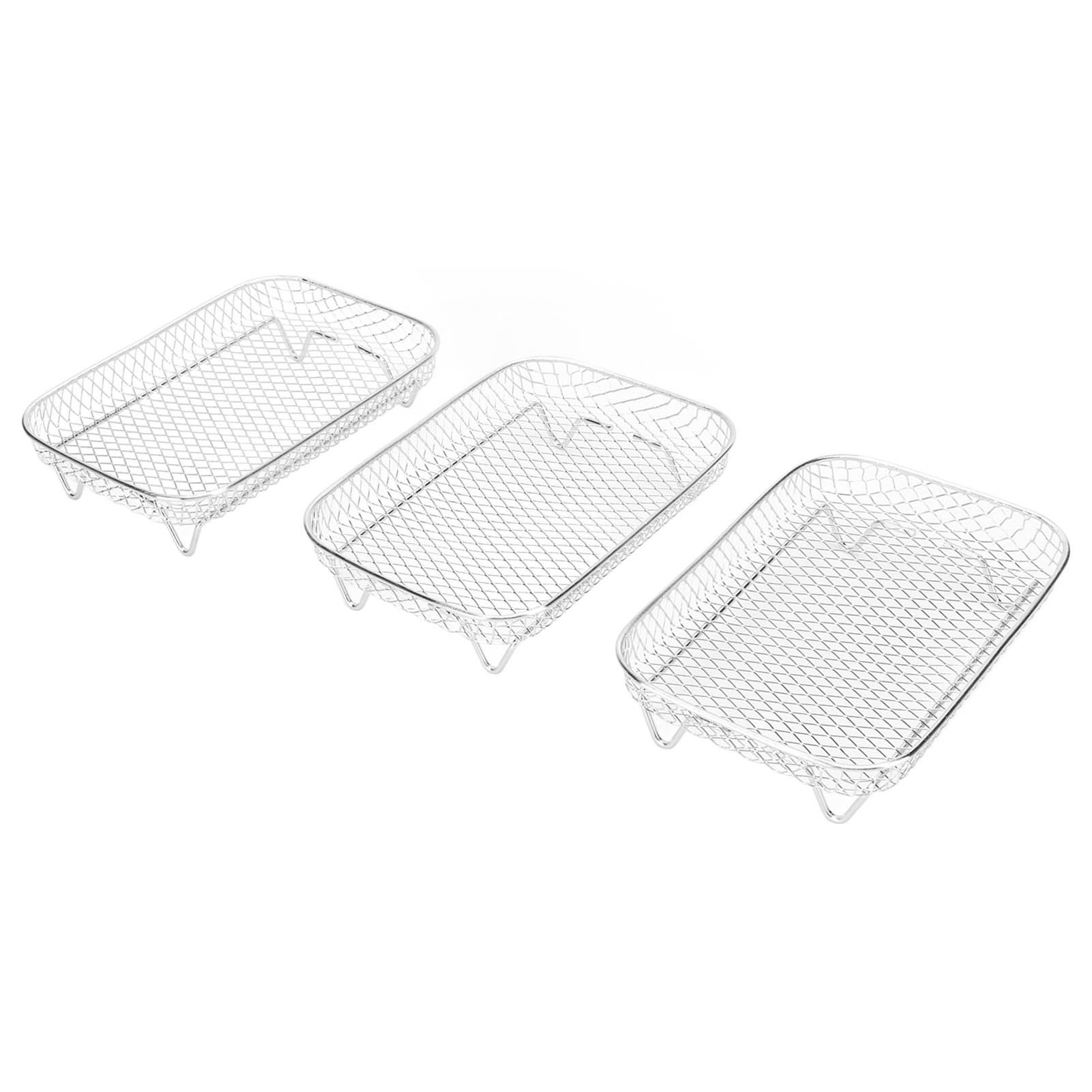 3 Layer Fryer Grilling Rack Stainless Steel Fryer Stakable Racks Household view 6