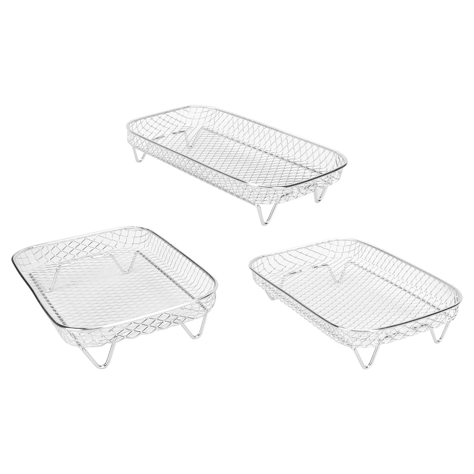 3 Layer Fryer Grilling Rack Stainless Steel Fryer Stakable Racks Household view 7