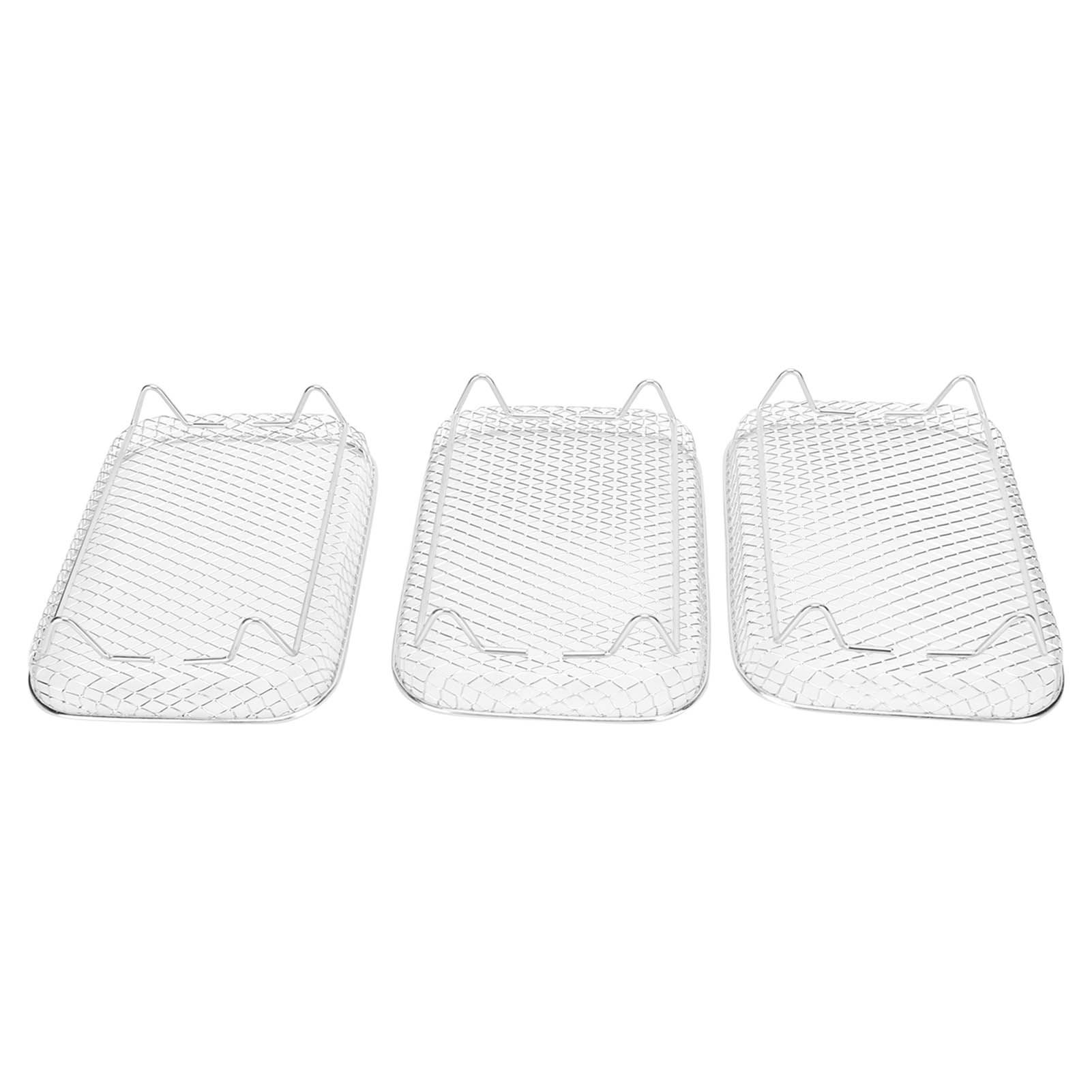 3 Layer Fryer Grilling Rack Stainless Steel Fryer Stakable Racks Household view 8