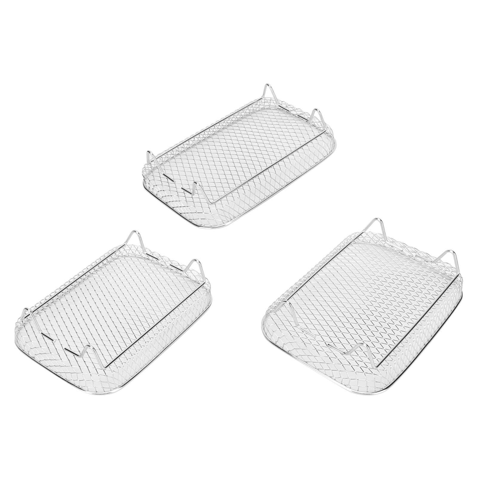 3 Layer Fryer Grilling Rack Stainless Steel Fryer Stakable Racks Household view 9
