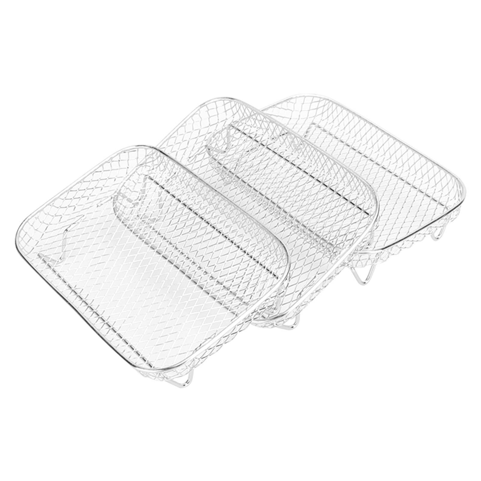 3 Layer Fryer Grilling Rack Stainless Steel Fryer Stakable Racks Household view 10