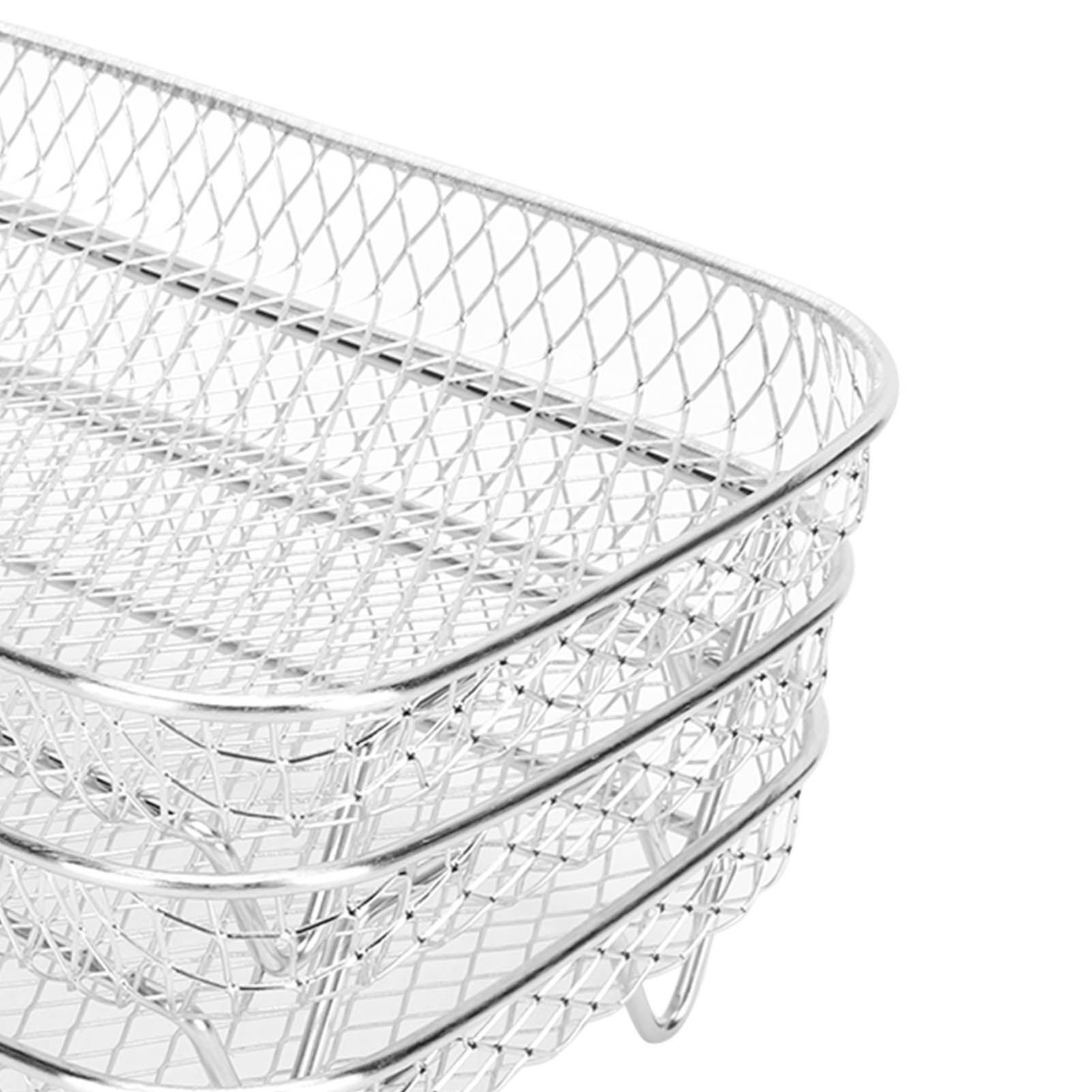 3 Layer Fryer Grilling Rack Stainless Steel Fryer Stakable Racks Household view 14