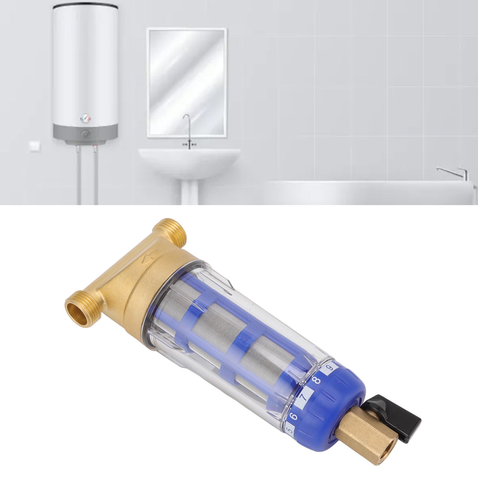 Cyclonic Sedimentation Water Filter G1/2in Backwashing Pure Copper Whole House view 11