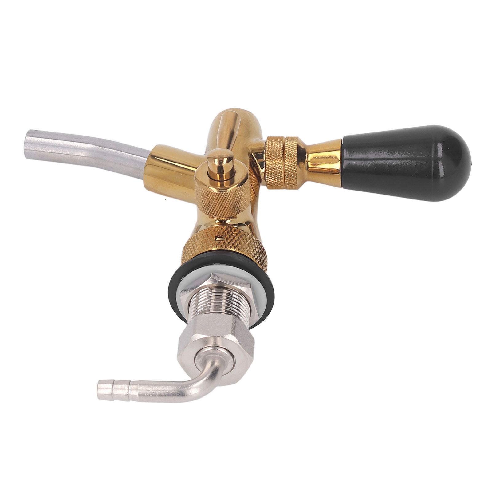 Beer Faucet Adjustable with Short Handle Stainless Steel Beer Dispenser Tap view 4