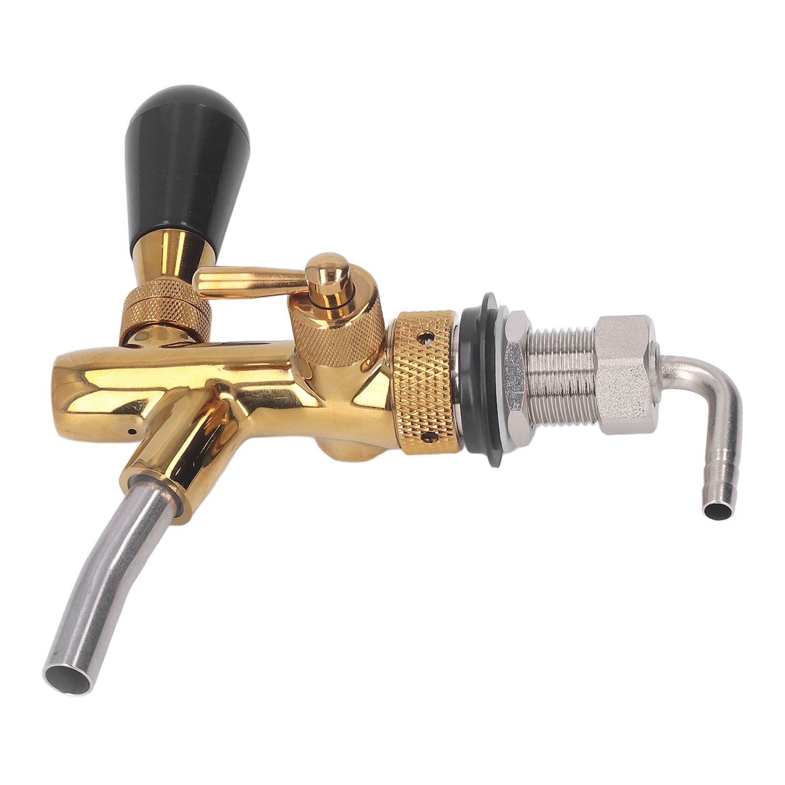 Beer Faucet Adjustable with Short Handle Stainless Steel Beer Dispenser Tap view 6