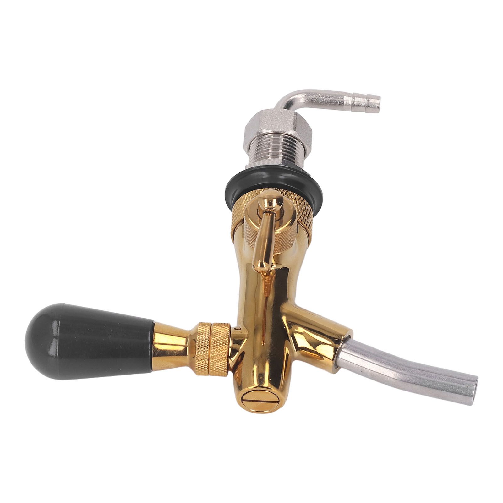 Beer Faucet Adjustable with Short Handle Stainless Steel Beer Dispenser Tap view 8