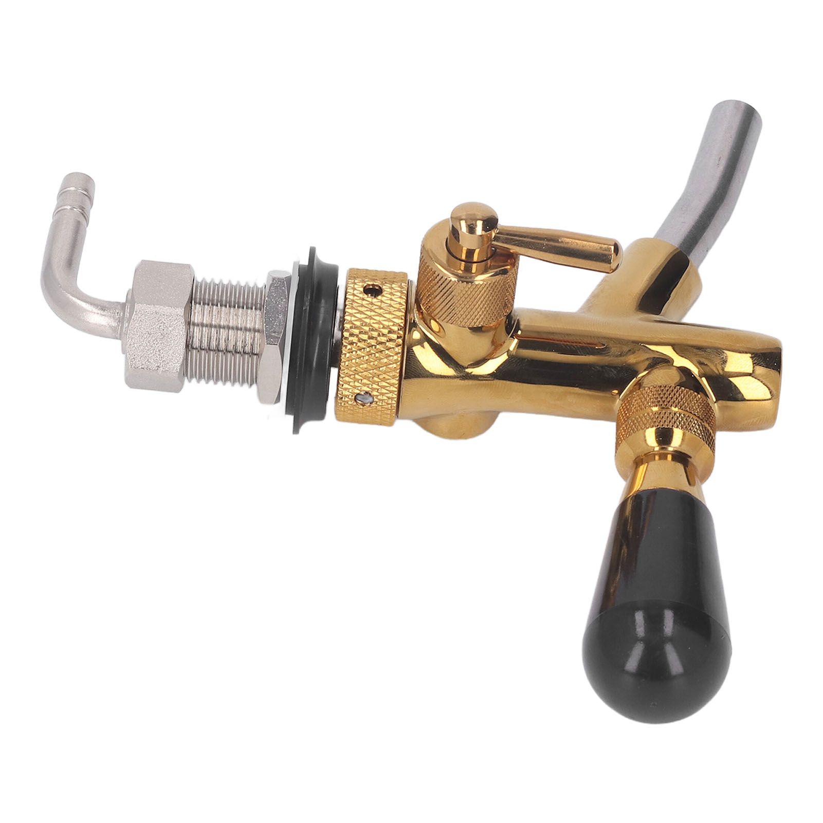 Beer Faucet Adjustable with Short Handle Stainless Steel Beer Dispenser Tap view 9