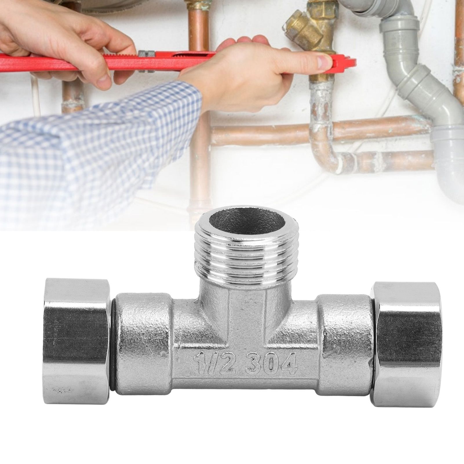 Pipe Fitting 3 Way Tee 304 Stainless Steel Hose Connector Pipeline Adapter view 11