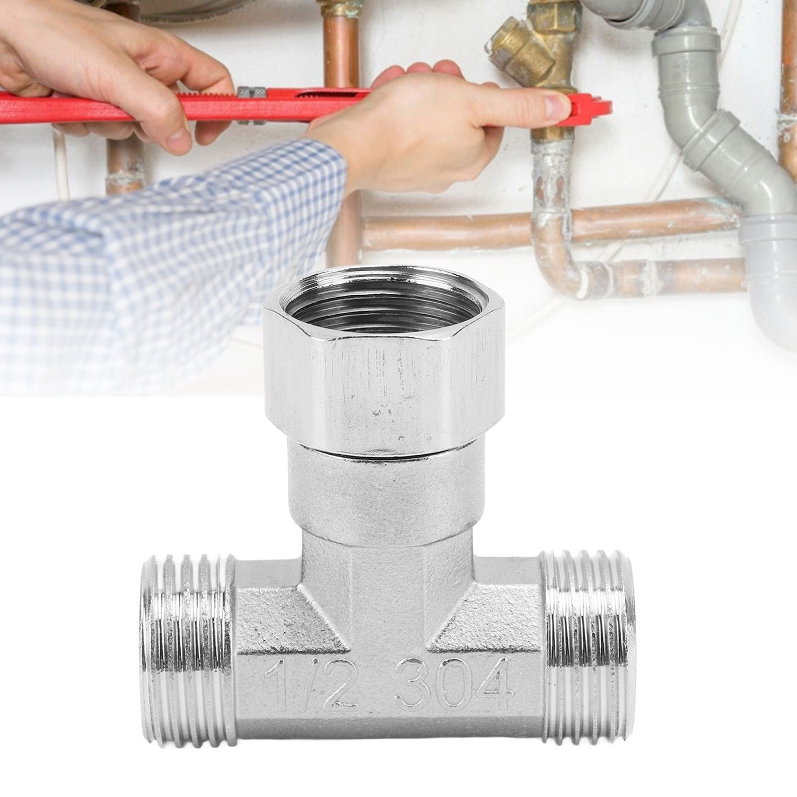 Pipe Fitting 3 Way Tee 304 Stainless Steel Hose Connector Pipeline Adapter view 12